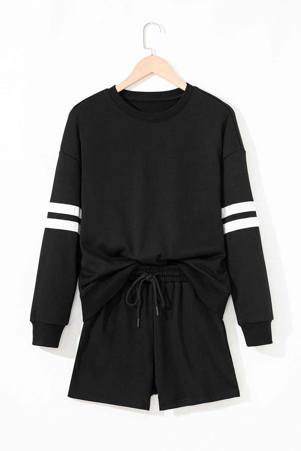 Varsity Stripe Sweatshirt and Short Set