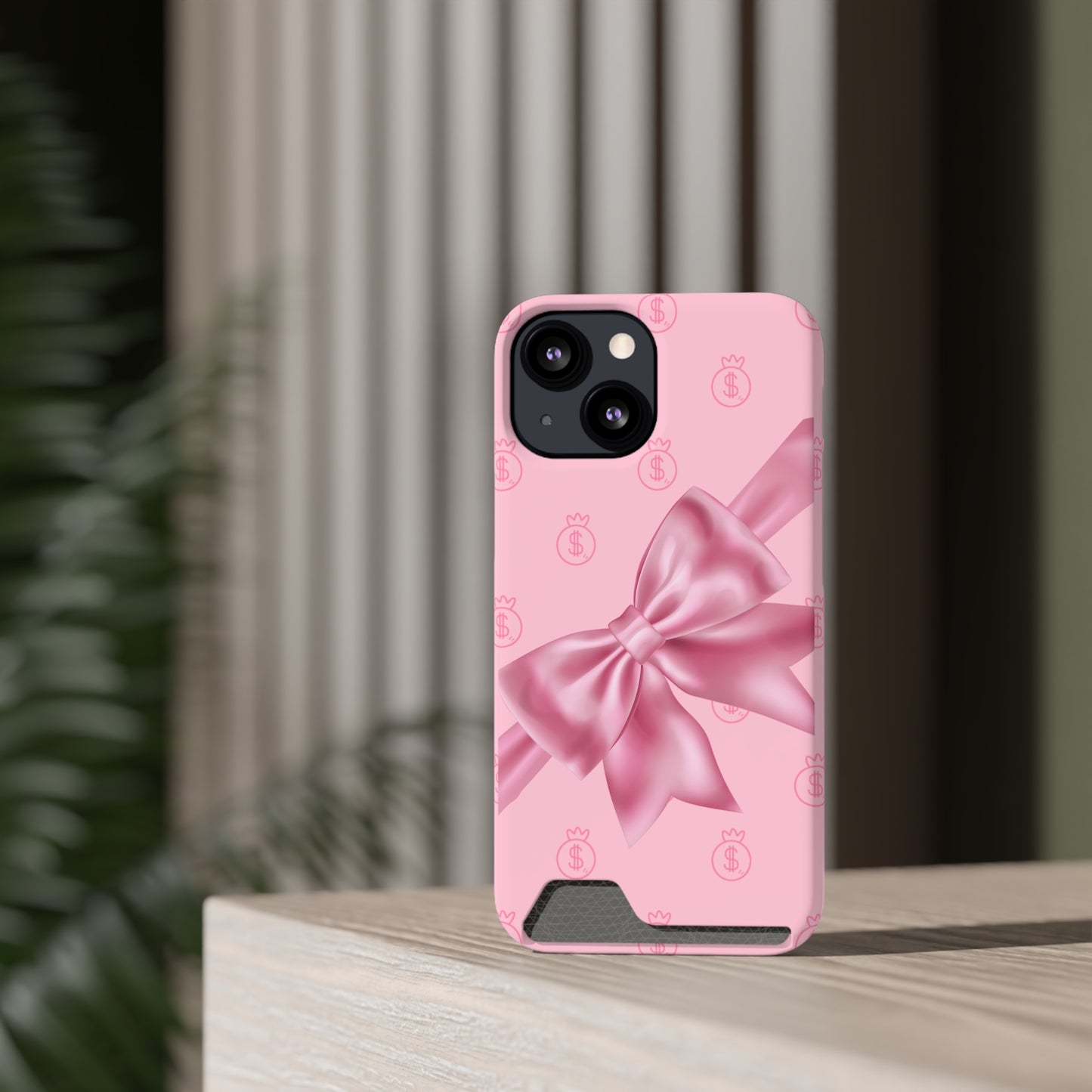 Money and Bows Phone Case with Card Holder