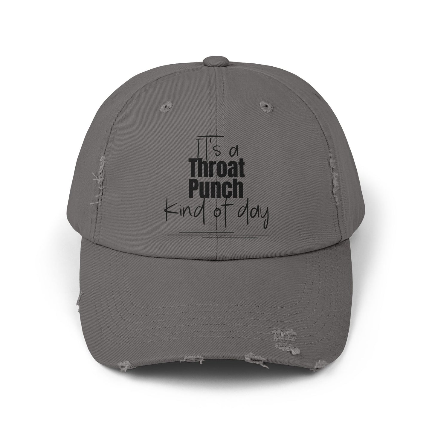 Throat Punch Hat: Unisex Distressed Cap - The Eggy's store