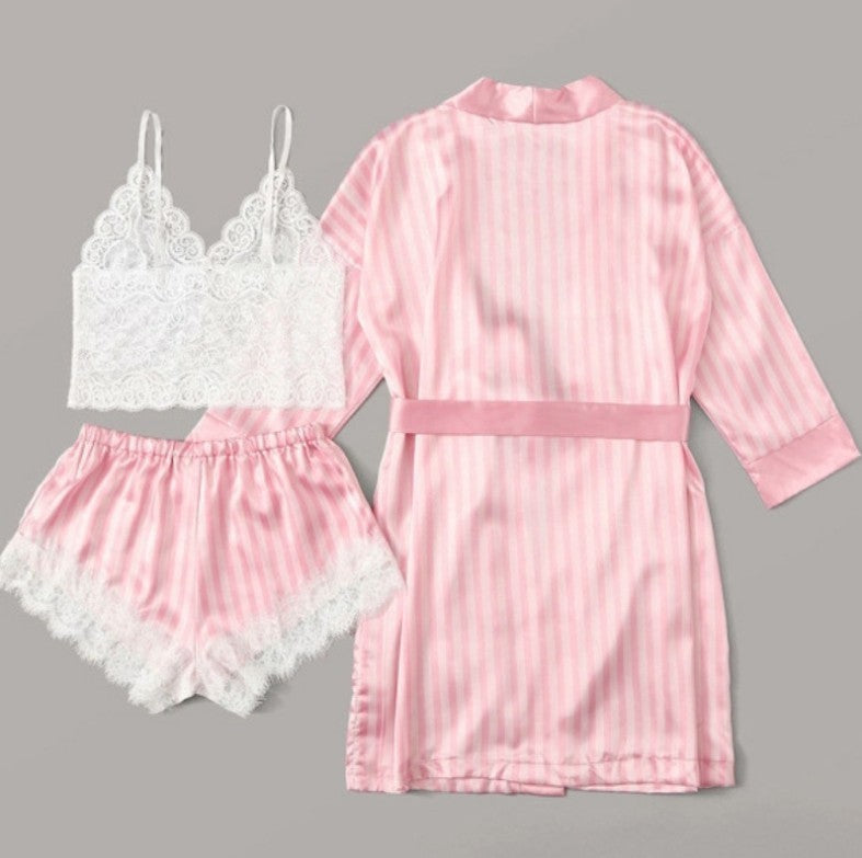 Lace Pajamas Set - Comfortable Loungewear for Relaxation - The Eggy's store
