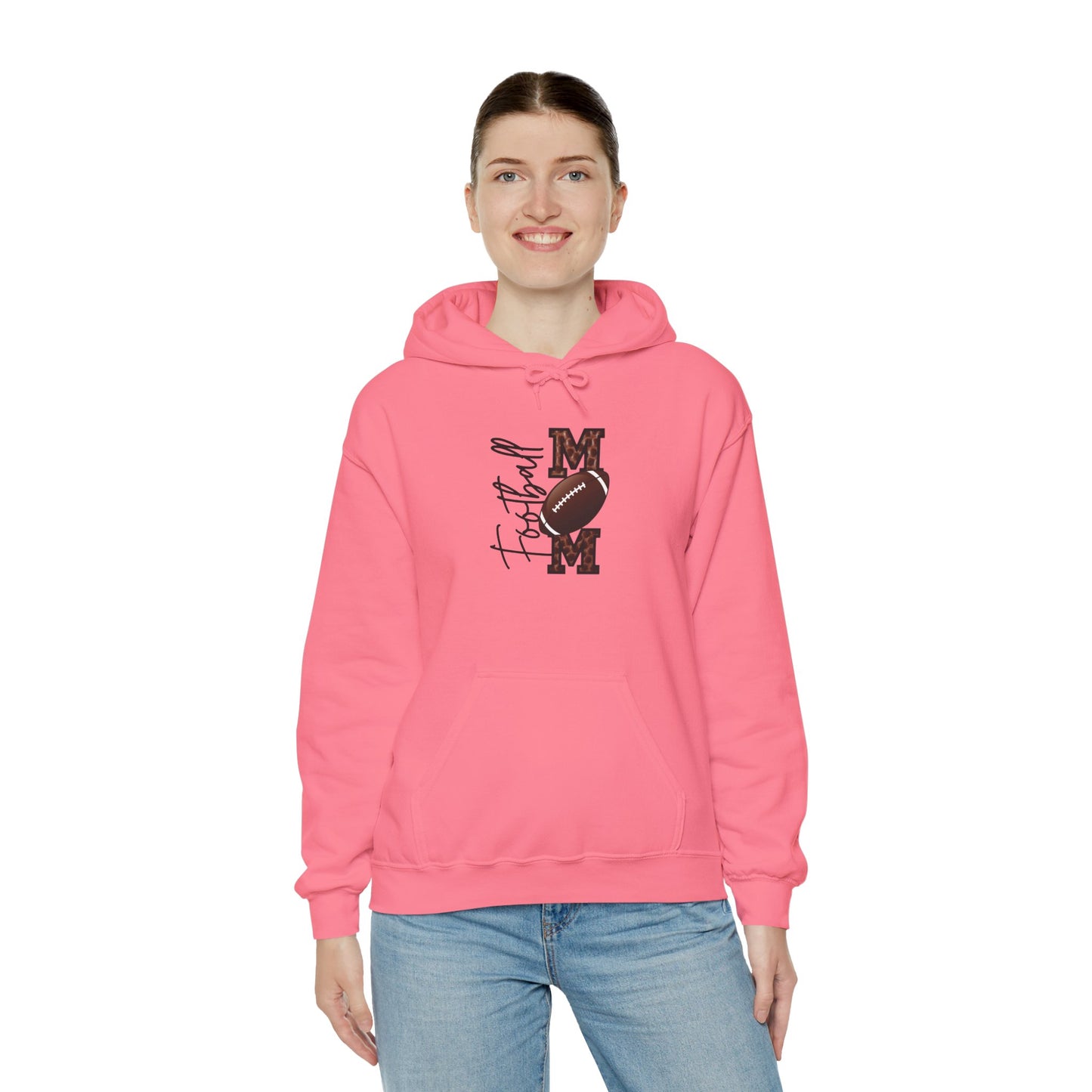 Football Mom: Adult Hooded Sweatshirt