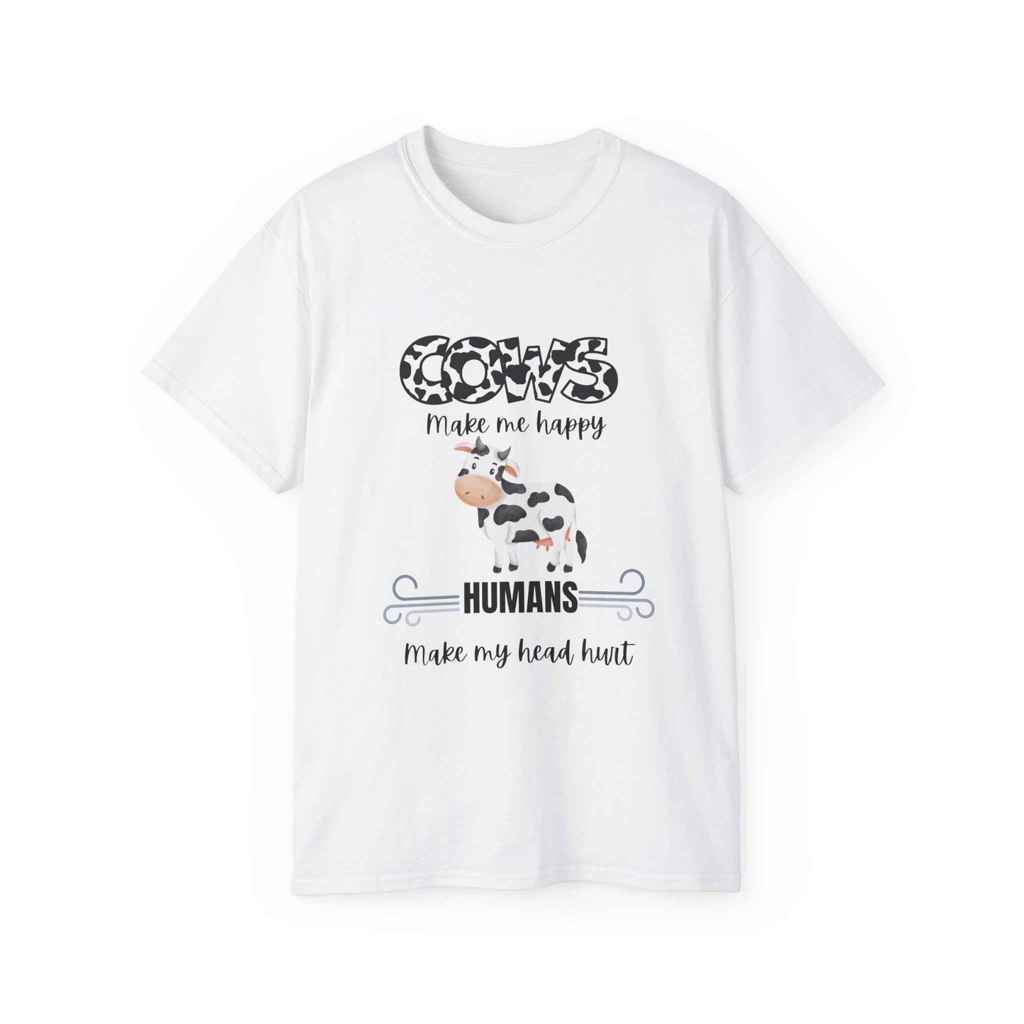 Grumpy Cow Adult T-shirt