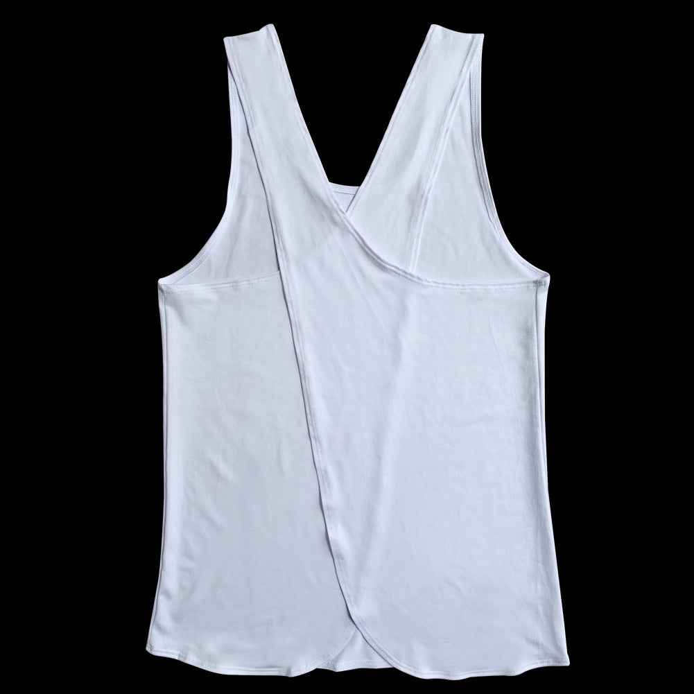 Women's Solid Wrap Back Sports Tank Top