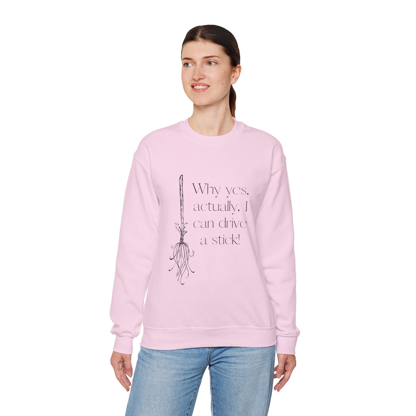 Whimsical Witch Crewneck Sweatshirt, Cozy Fall Fashion, Halloween Gift, Magical Sweatshirt, Unisex Spooky Apparel