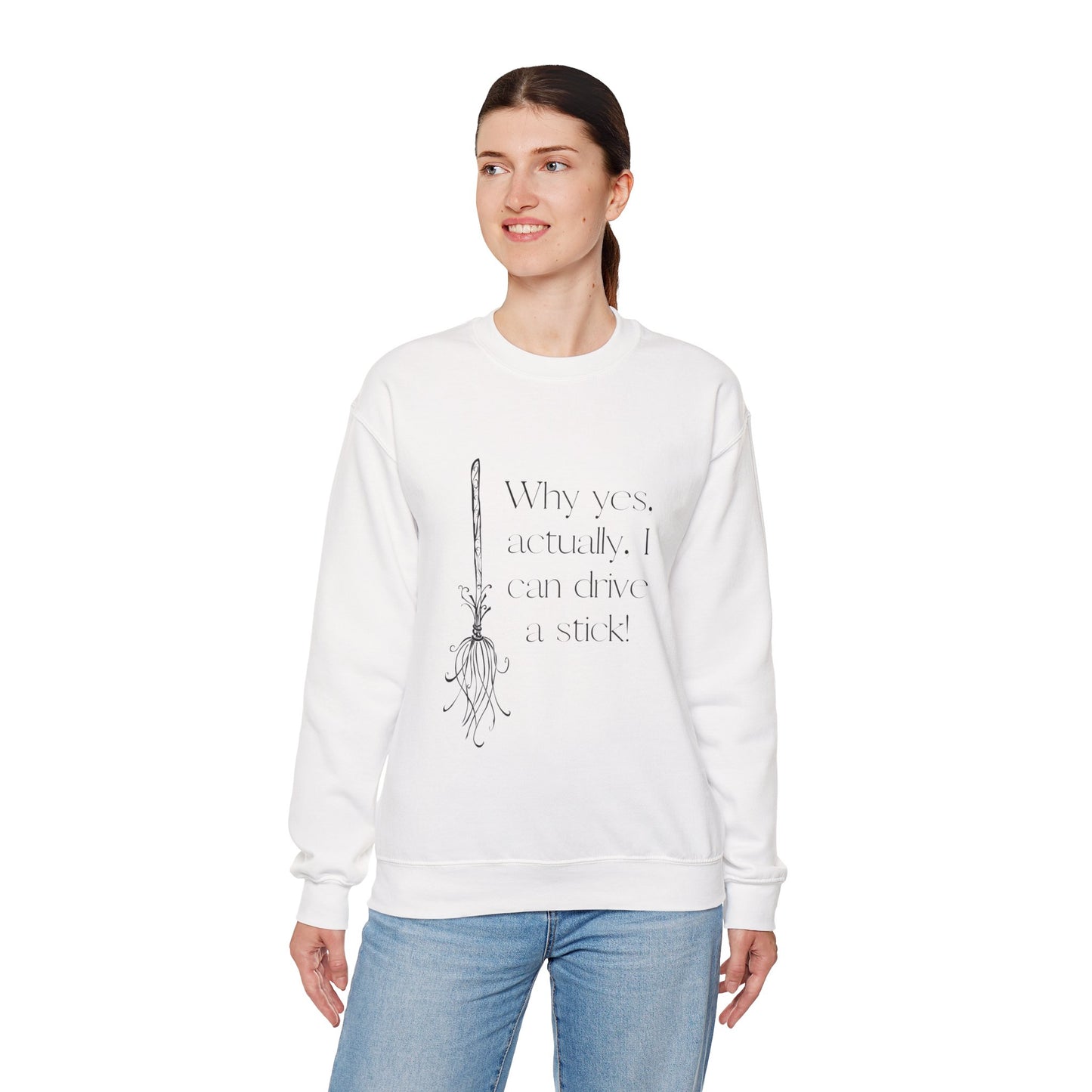 Whimsical Witch Crewneck Sweatshirt, Cozy Fall Fashion, Halloween Gift, Magical Sweatshirt, Unisex Spooky Apparel