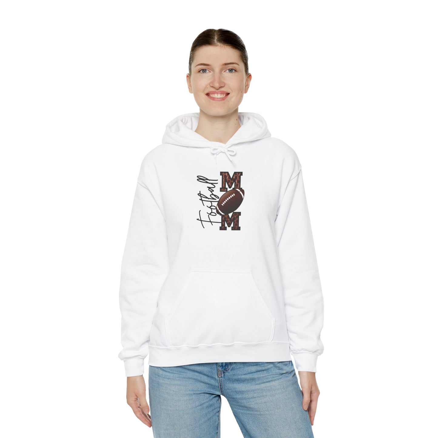 Football Mom: Adult Hooded Sweatshirt