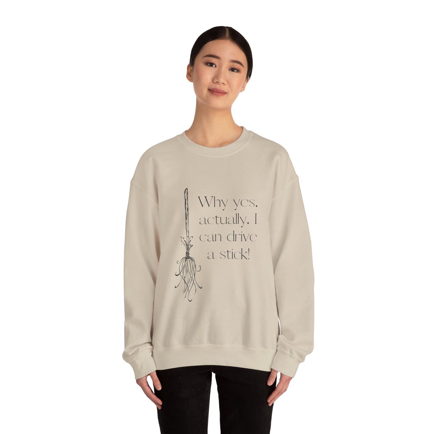 Whimsical Witch Crewneck Sweatshirt, Cozy Fall Fashion, Halloween Gift, Magical Sweatshirt, Unisex Spooky Apparel