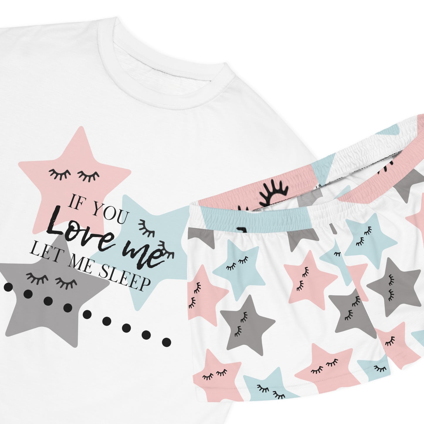 Let Me Sleep Women's Pajama Set - Short Sleepwear for Restful Nights - The Eggy's store