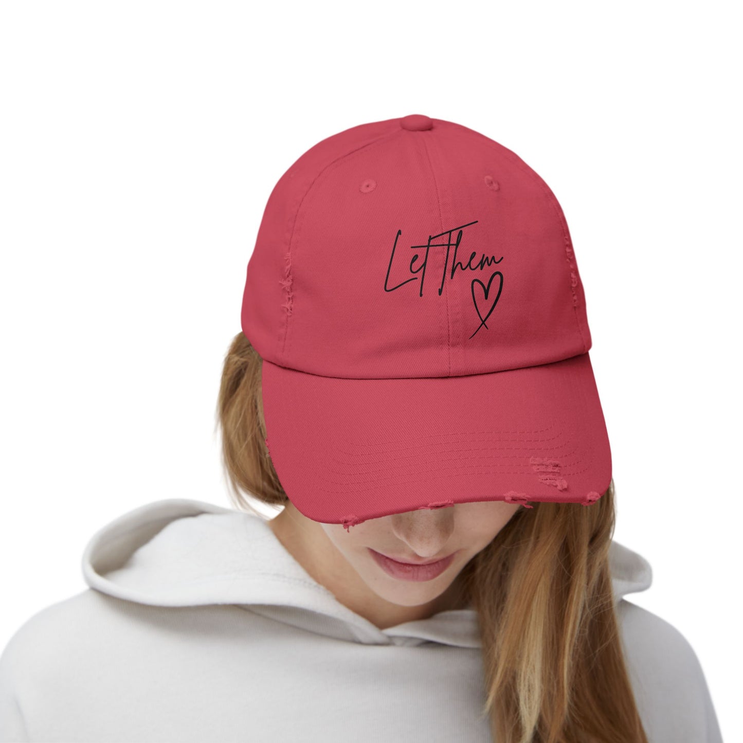Let Them Distressed Hat Design - Unique Distressed Hat Design - The Eggy's store
