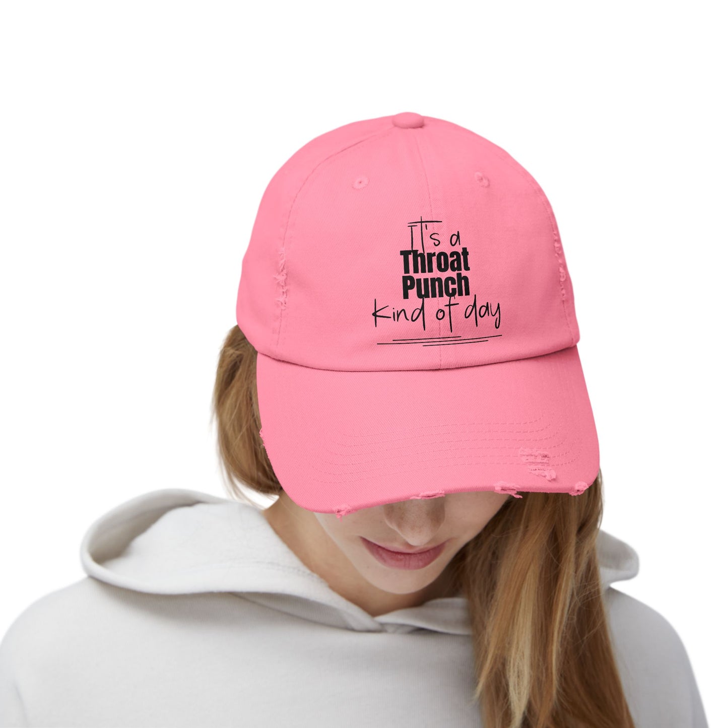 Throat Punch Hat: Unisex Distressed Cap - The Eggy's store