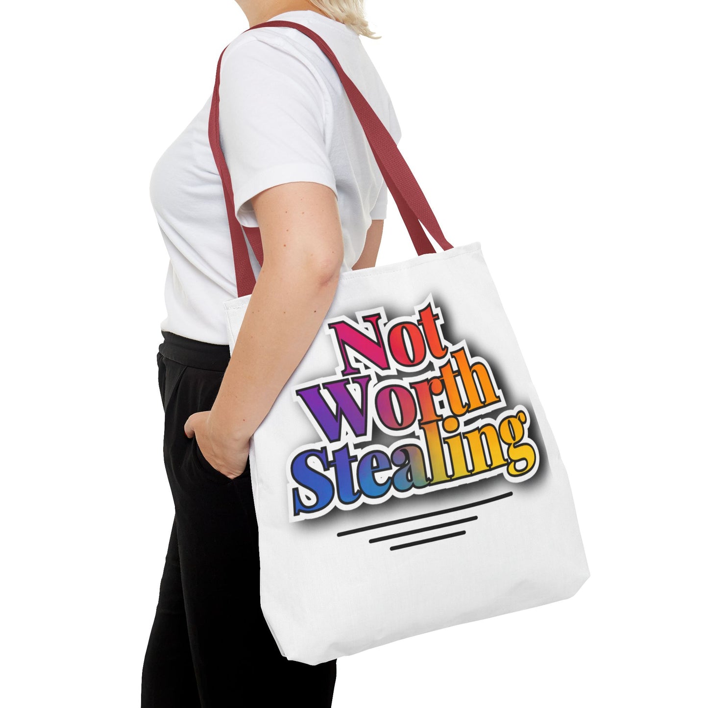 Not Worth Stealing Tote Bag - Unique and Fun Design - The Eggy's store