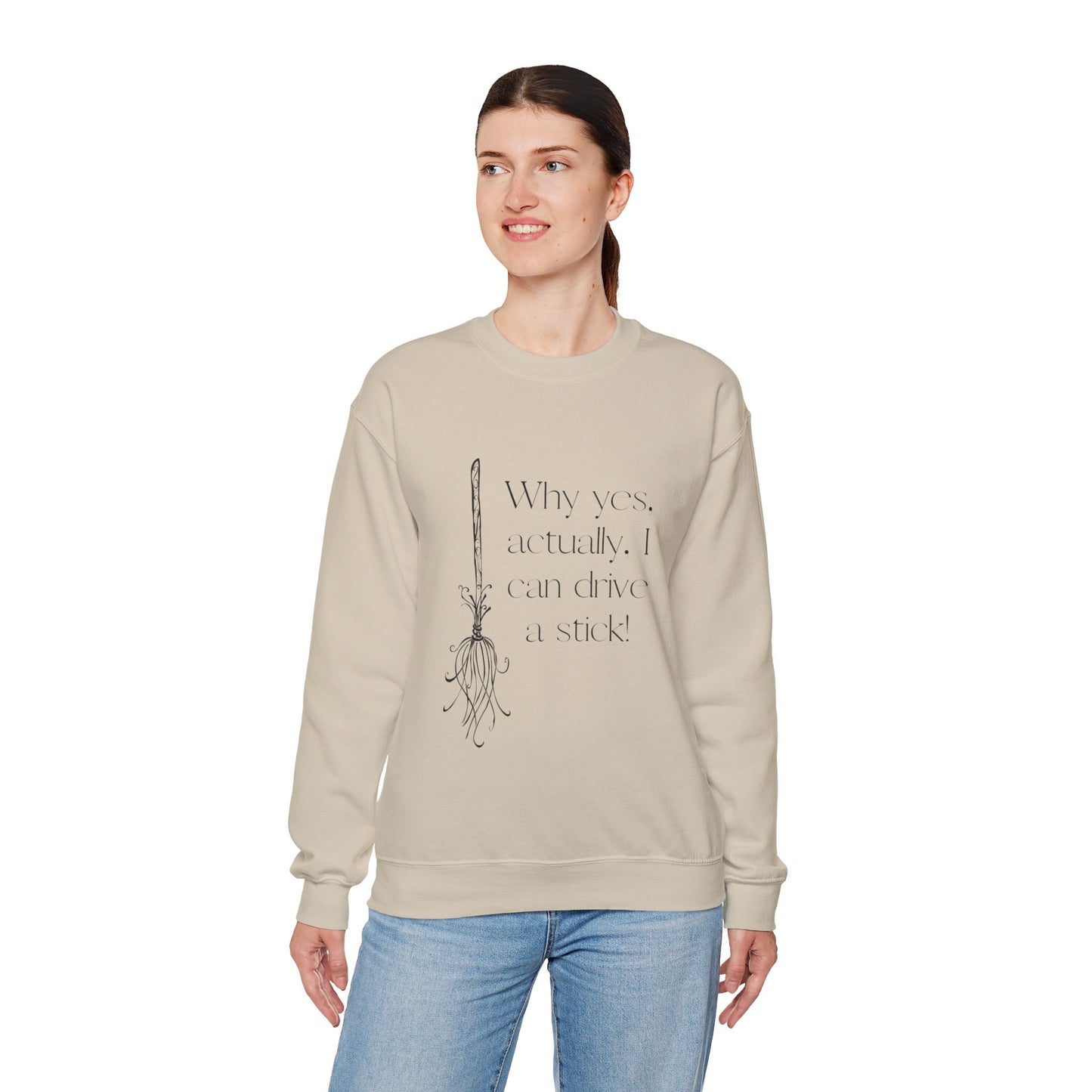 Whimsical Witch Crewneck Sweatshirt, Cozy Fall Fashion, Halloween Gift, Magical Sweatshirt, Unisex Spooky Apparel