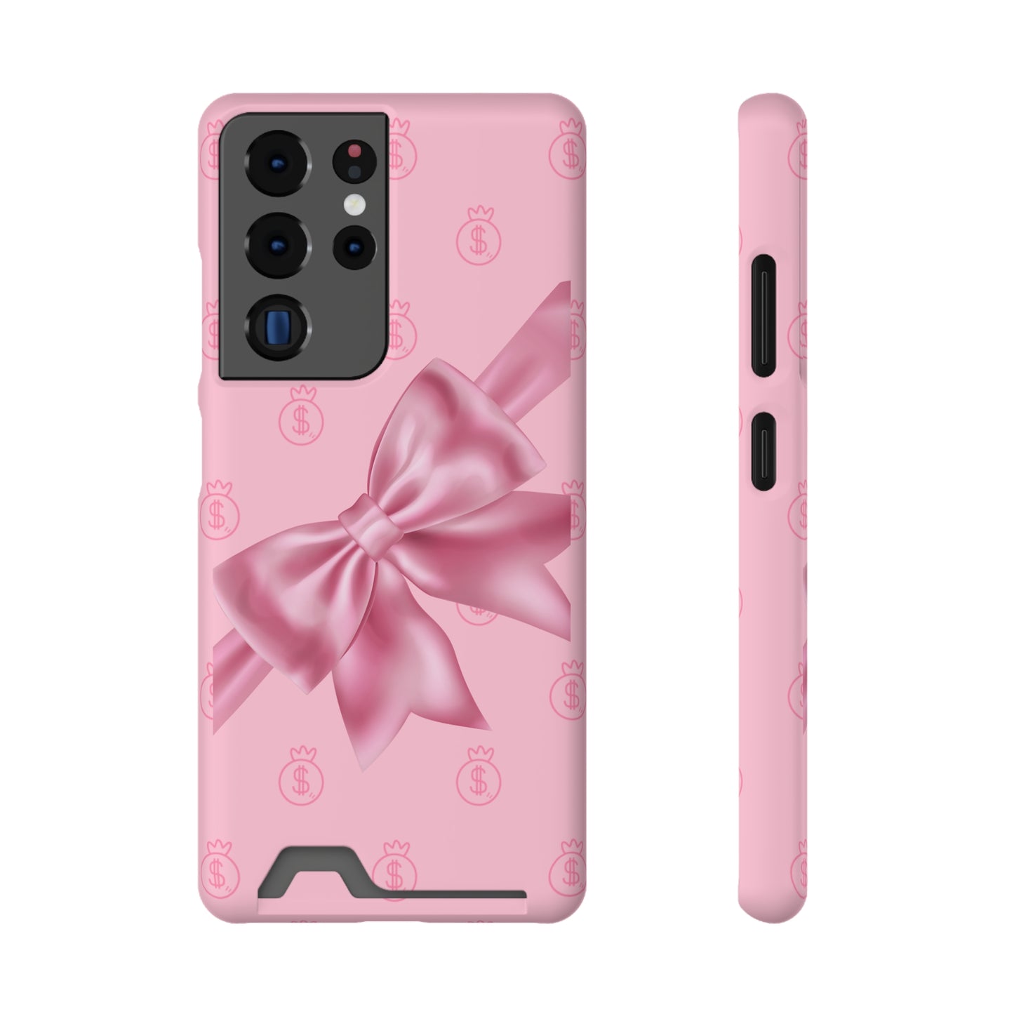 Money and Bows Phone Case with Card Holder - The Eggy's store