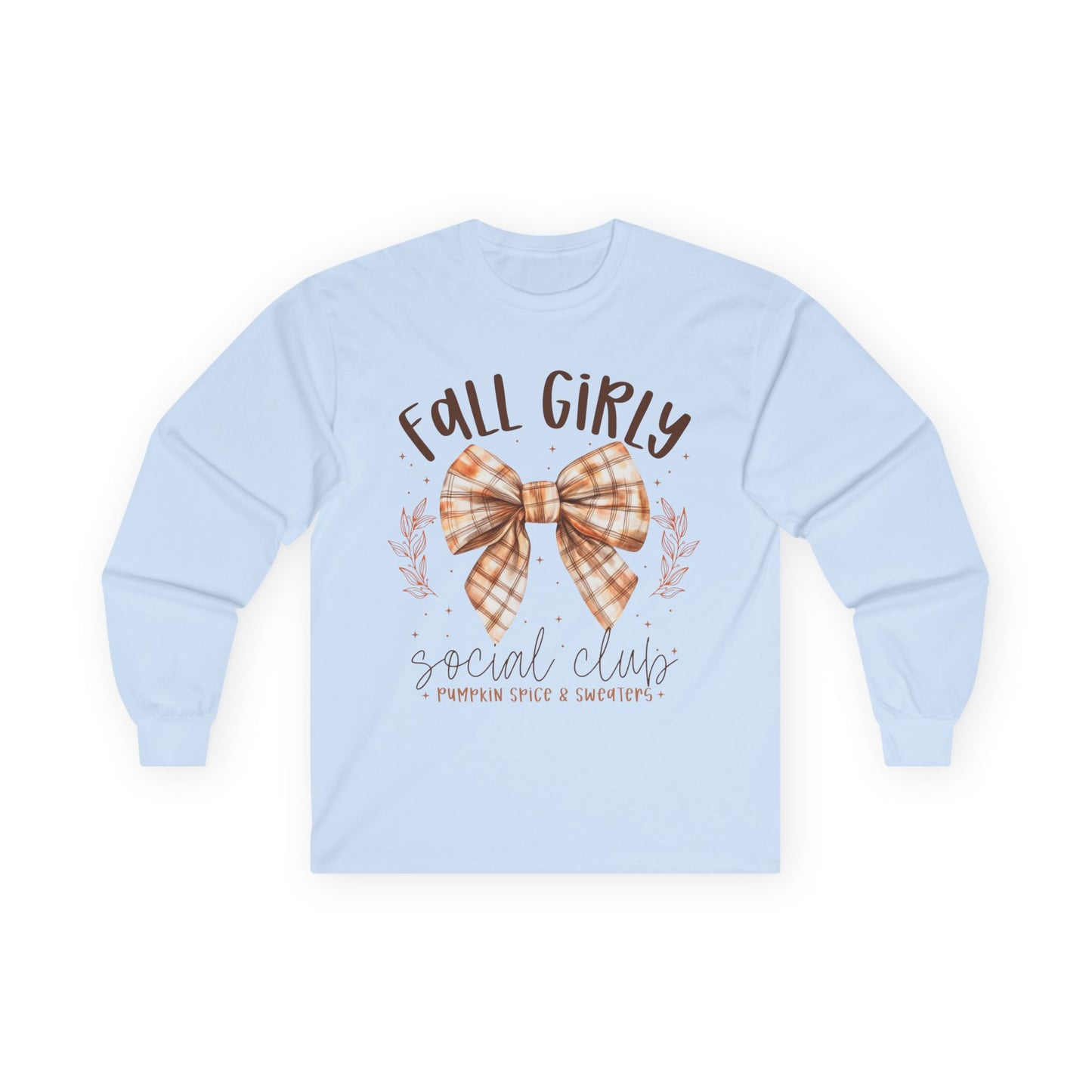 Fall Girly Long Sleeve Women's T-shirt for Cozy Autumn Days, Perfect for Pumpkin Spice Lovers, Casual Outing, Gift Idea