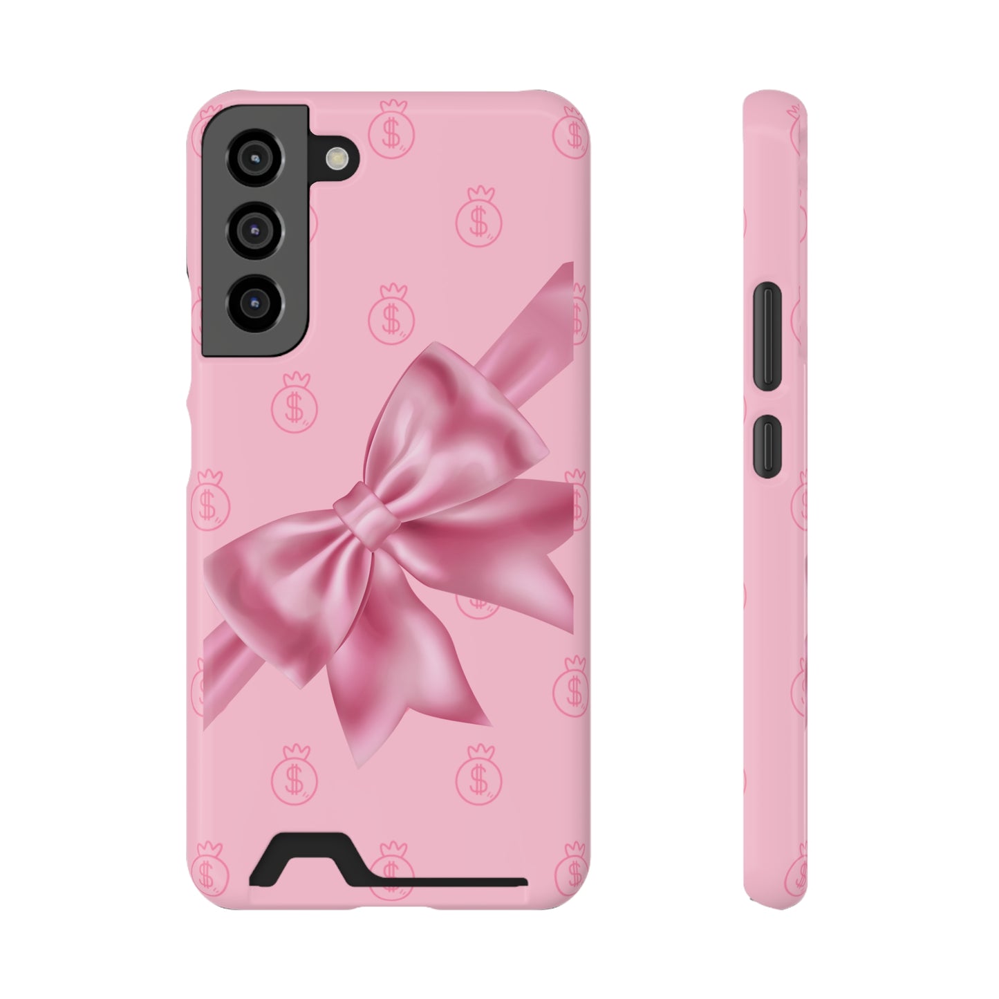 Money and Bows Phone Case with Card Holder - The Eggy's store
