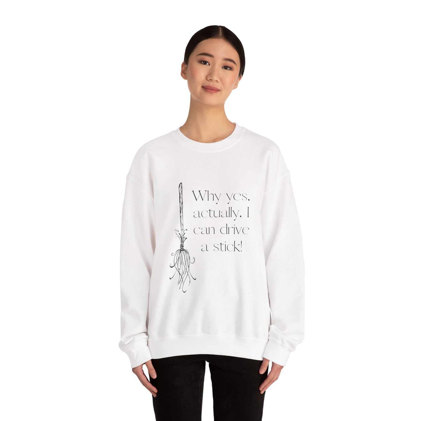 Whimsical Witch Crewneck Sweatshirt, Cozy Fall Fashion, Halloween Gift, Magical Sweatshirt, Unisex Spooky Apparel