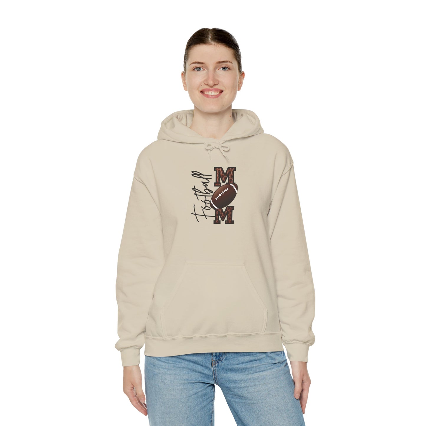 Football Mom: Adult Hooded Sweatshirt