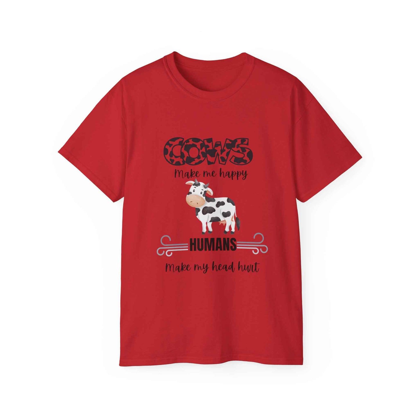 Grumpy Cow Adult T-shirt