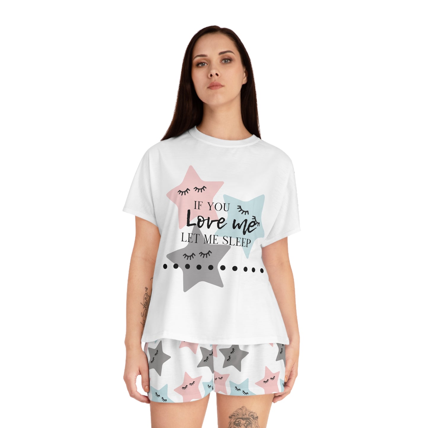 Let Me Sleep Women's Pajama Set - Short Sleepwear for Restful Nights - The Eggy's store