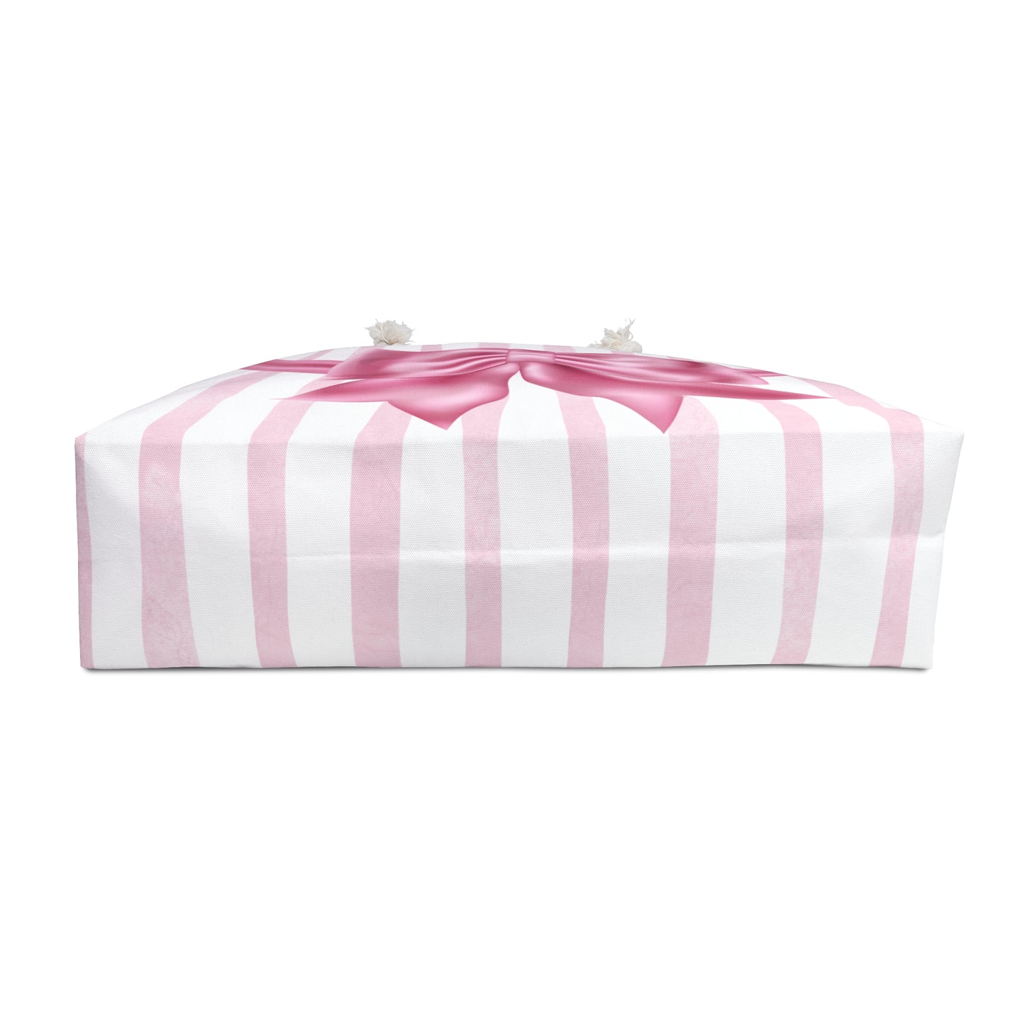Weekender Bag Pink Bow and Stripes Design - The Eggy's store