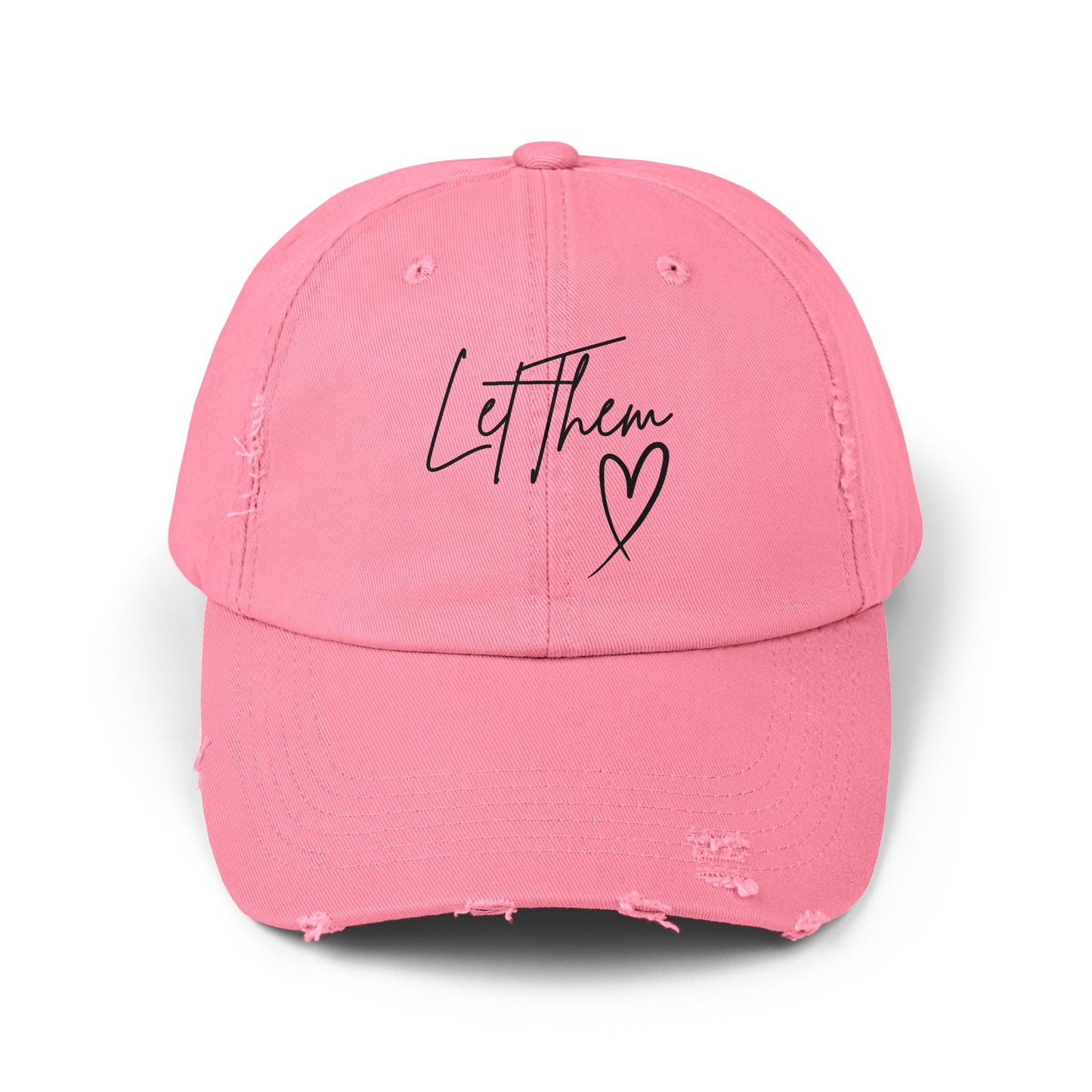 Let Them Distressed Hat Design - Unique Distressed Hat Design - The Eggy's store