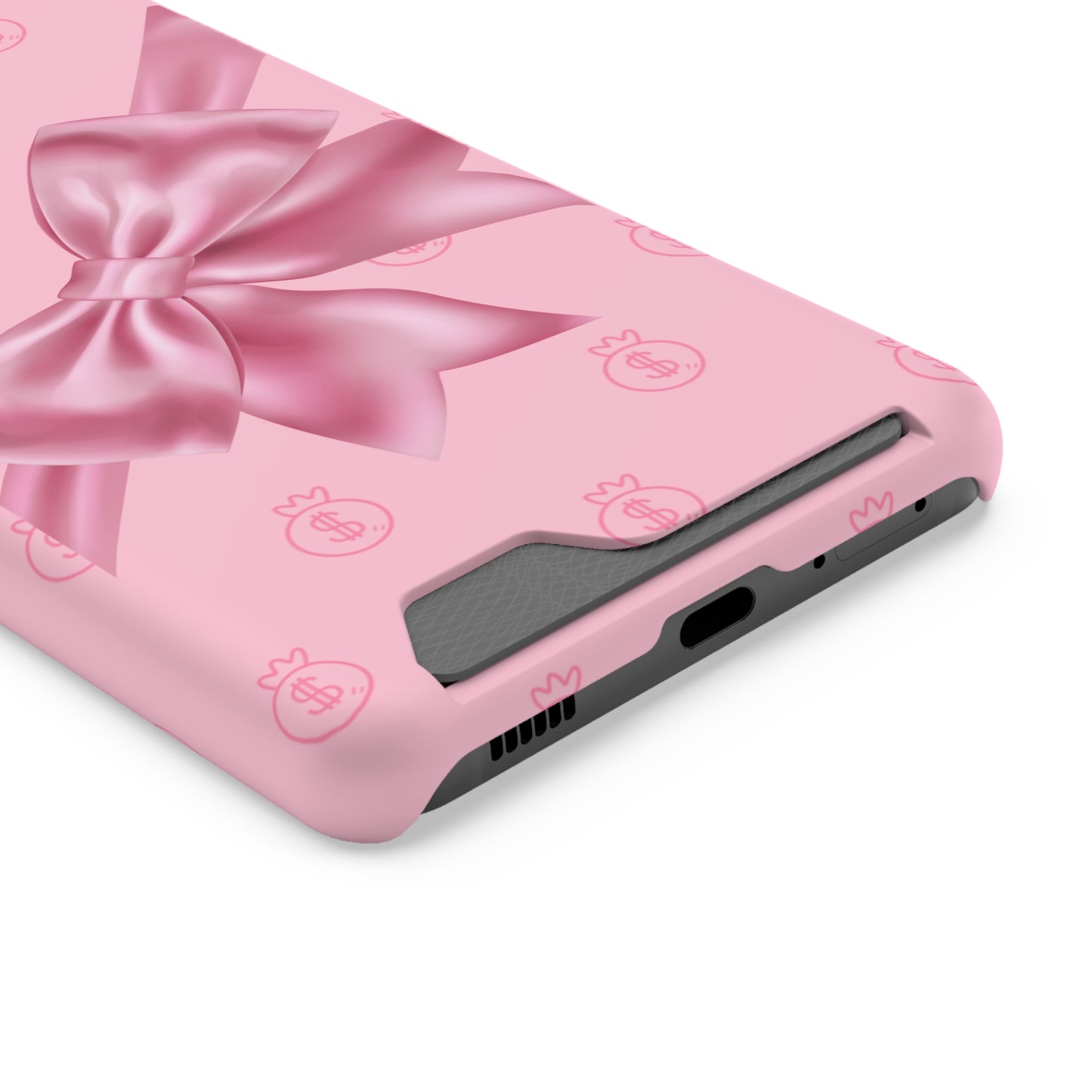 Money and Bows Phone Case with Card Holder