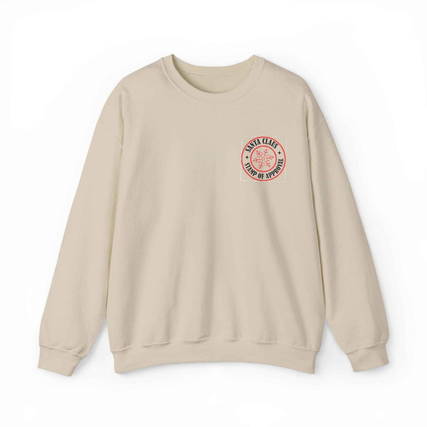 Embroidered Christmas Stamp Sweatshirt for Adults