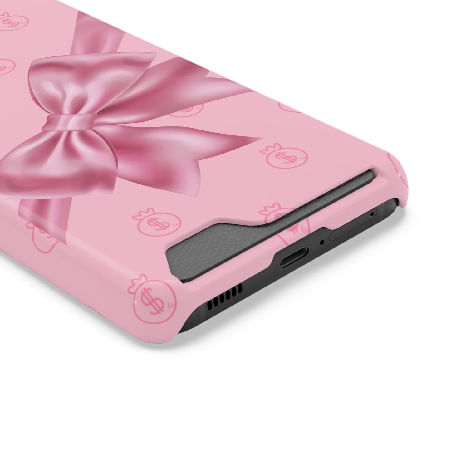 Money and Bows Phone Case with Card Holder - The Eggy's store