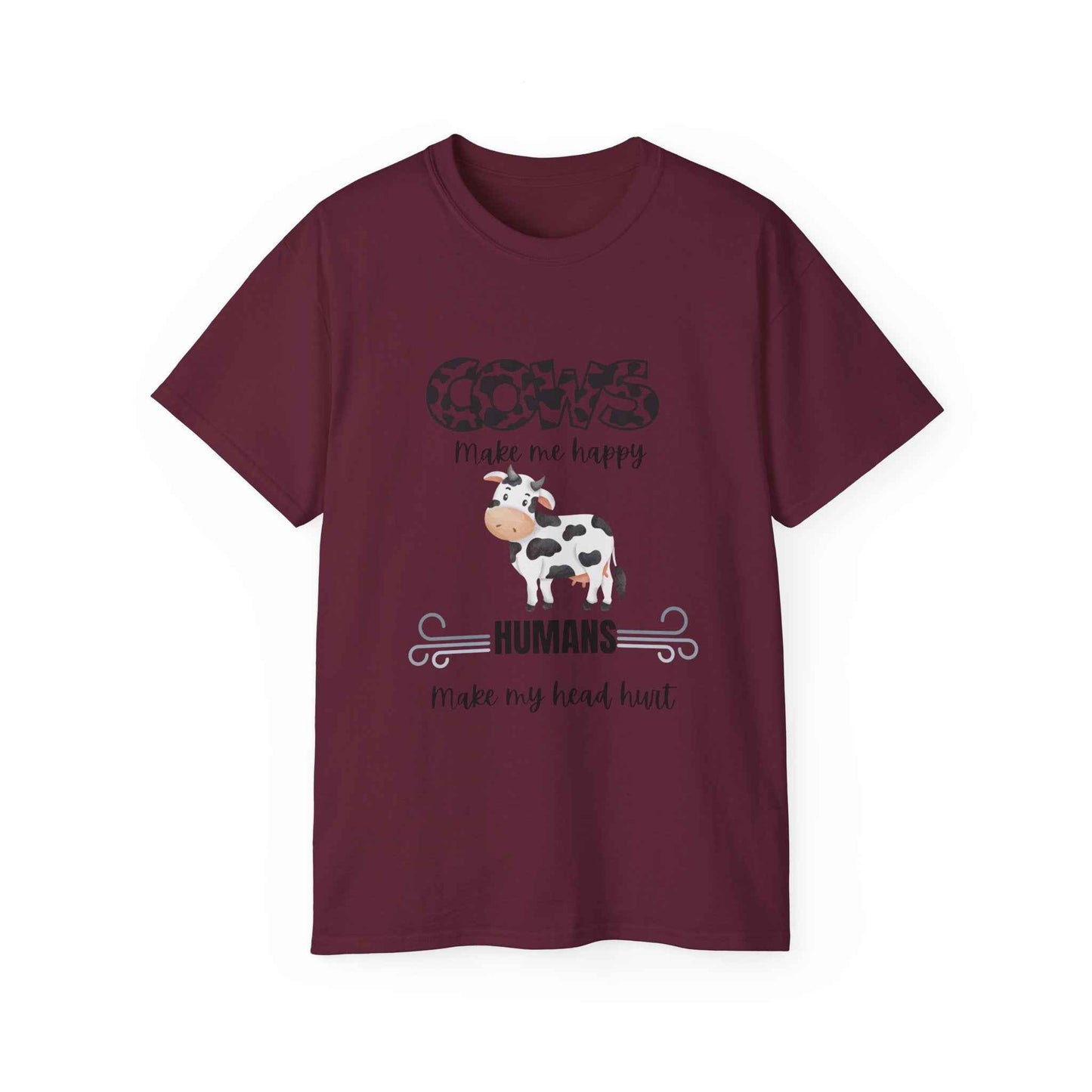 Grumpy Cow Adult T-shirt