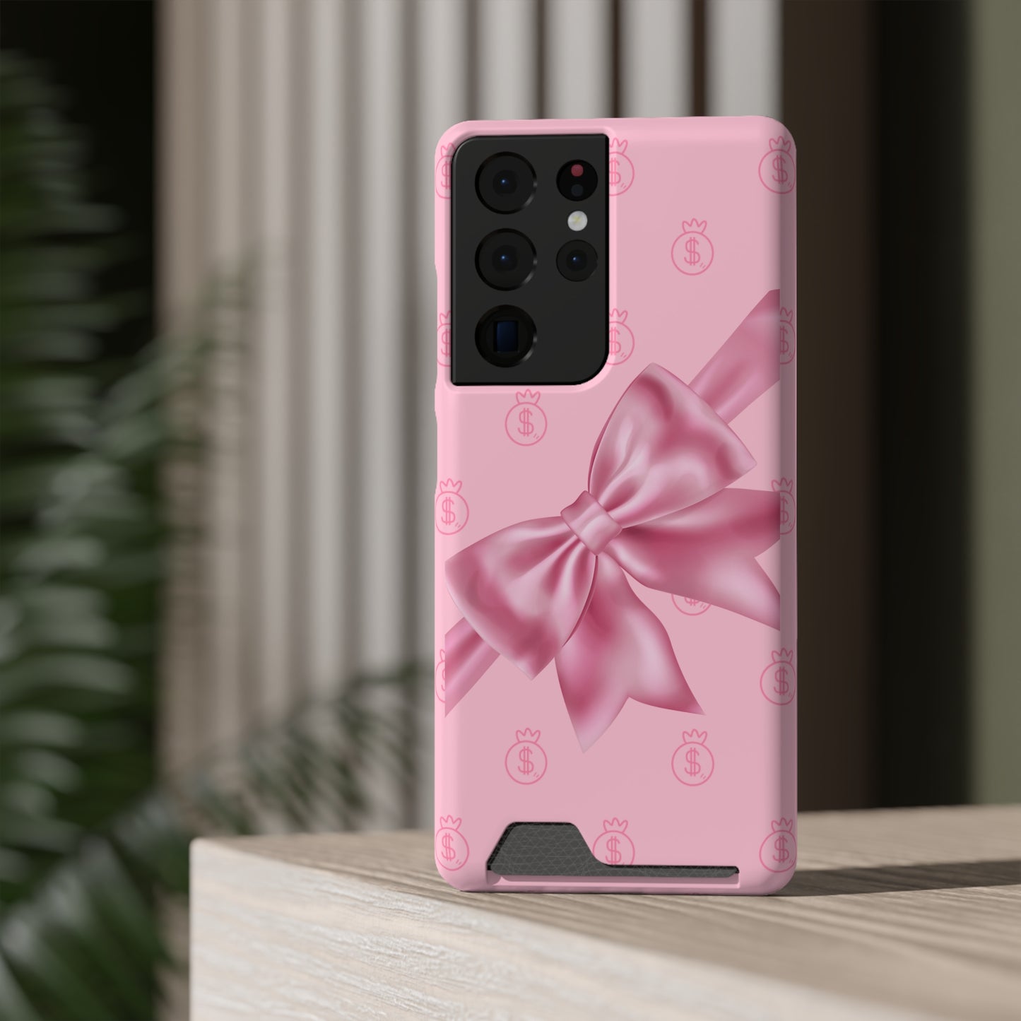 Money and Bows Phone Case with Card Holder