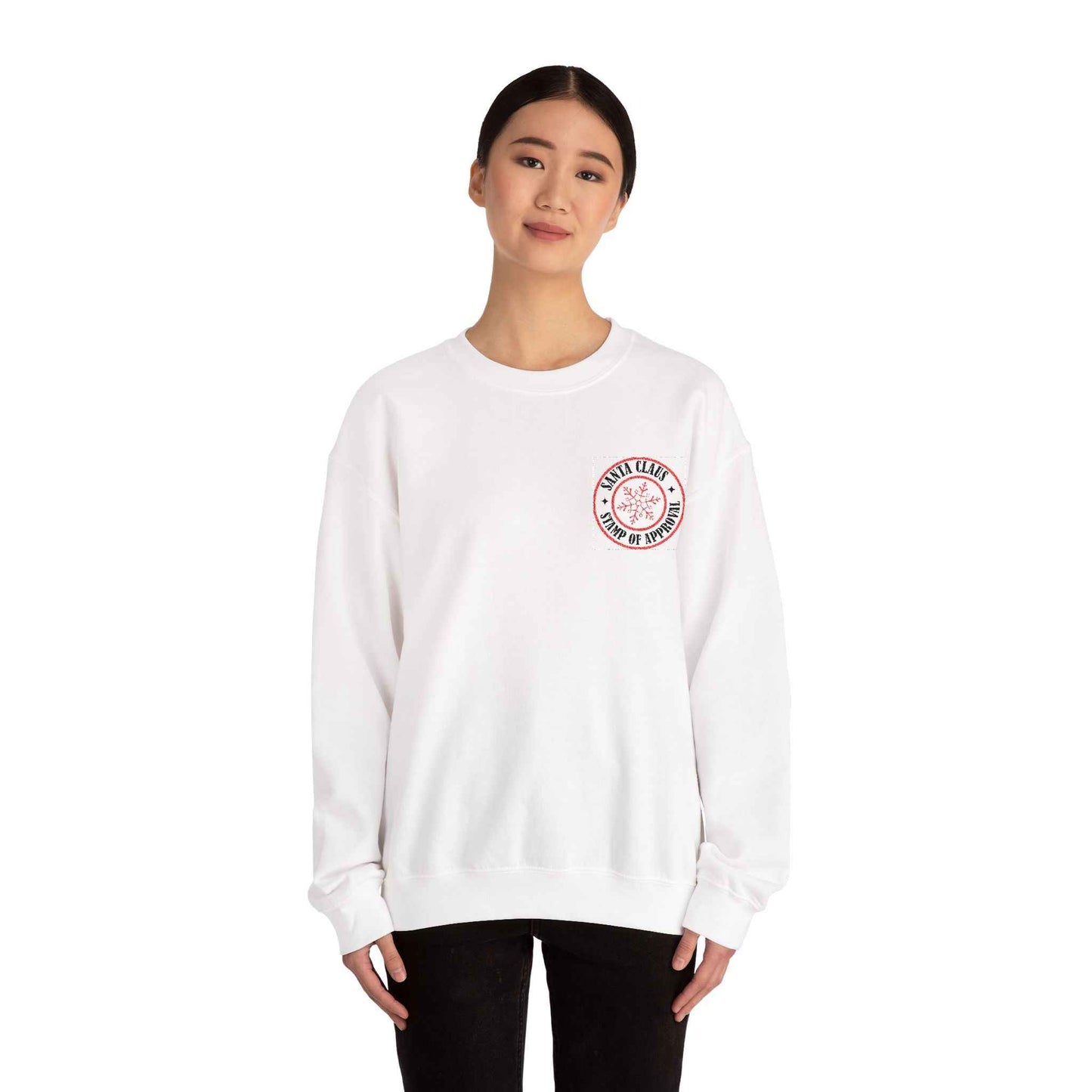 Embroidered Christmas Stamp Sweatshirt for Adults