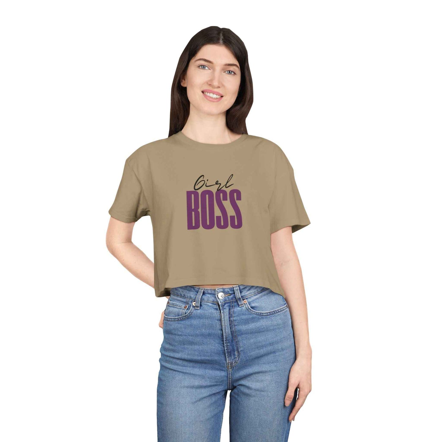 Girl Boss Adult Crop T-Shirt