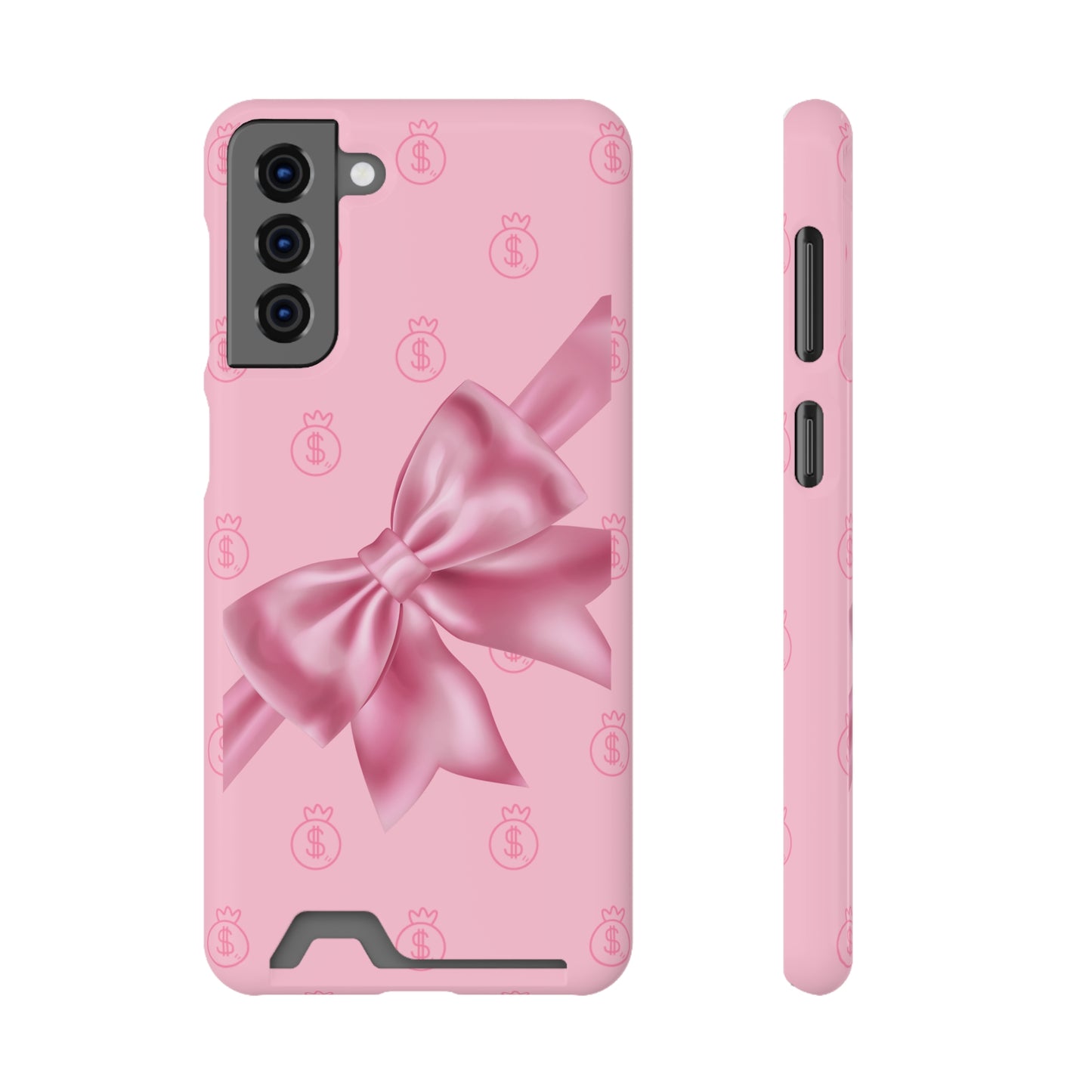 Money and Bows Phone Case with Card Holder - The Eggy's store