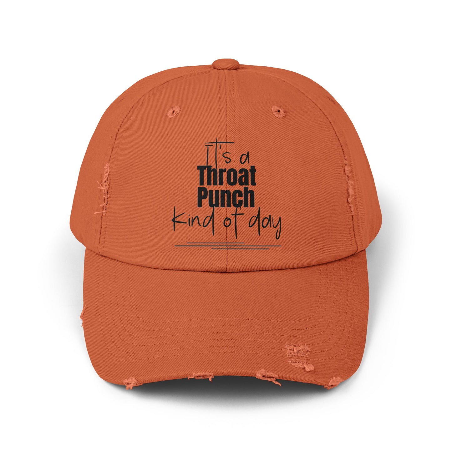 Throat Punch Hat: Unisex Distressed Cap - The Eggy's store