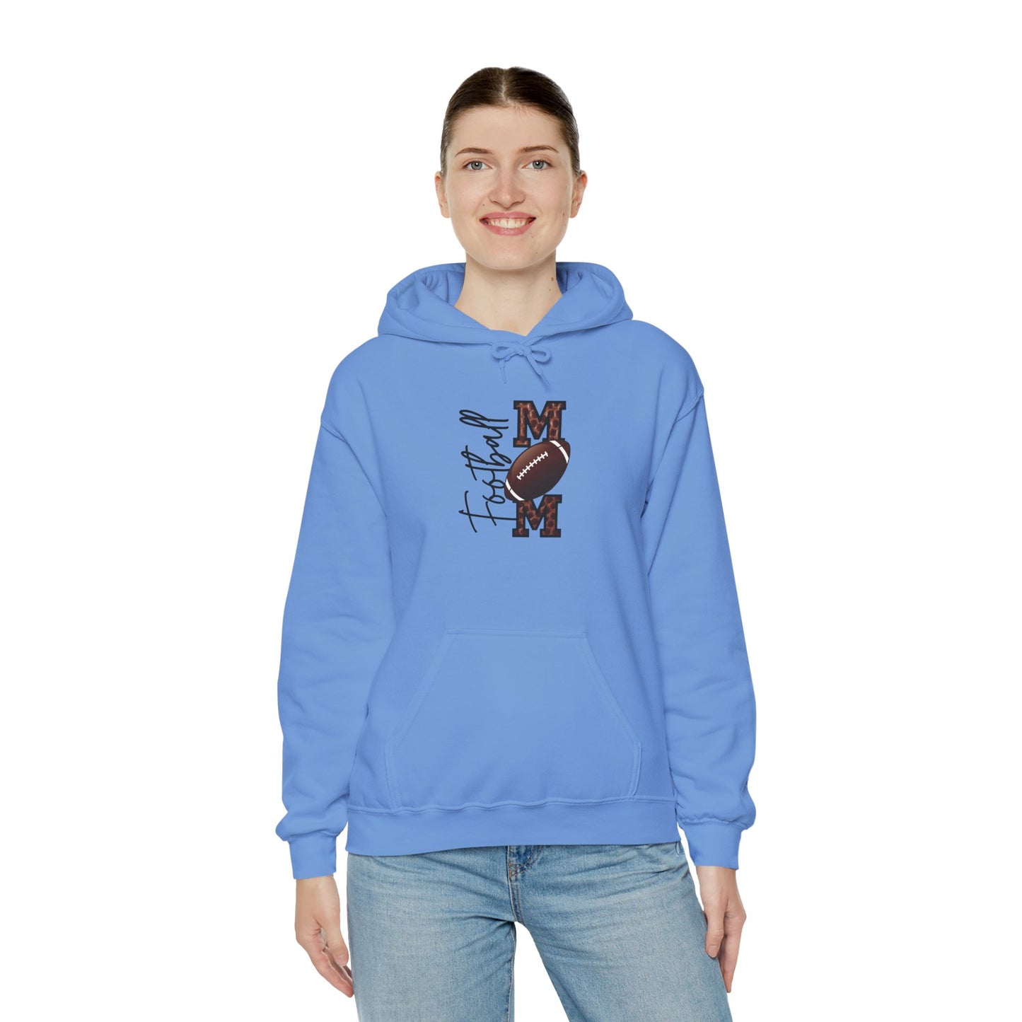 Football Mom: Adult Hooded Sweatshirt