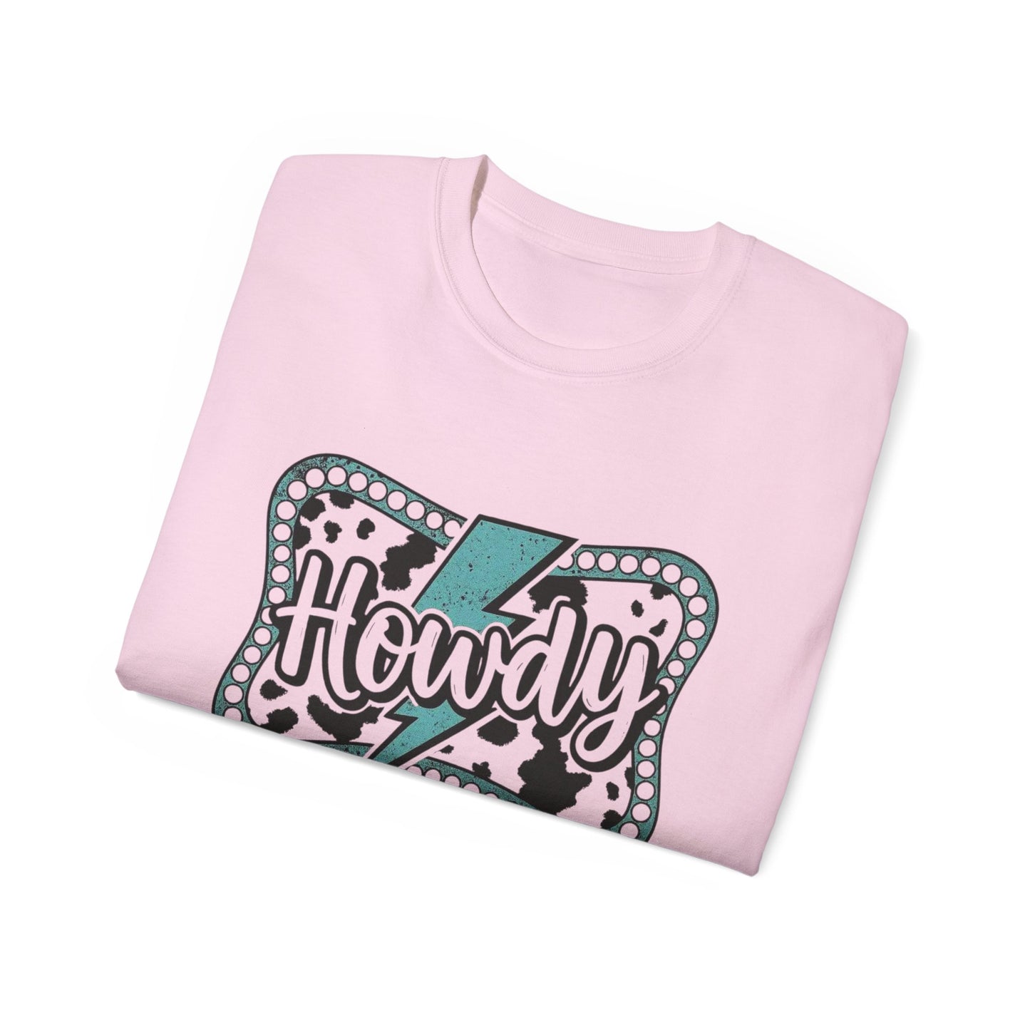 Howdy Lightning Graphic Tee - Fun Unisex Cotton Women's T-Shirt for Summer, Festivals, Casual Wear - The Eggy's store