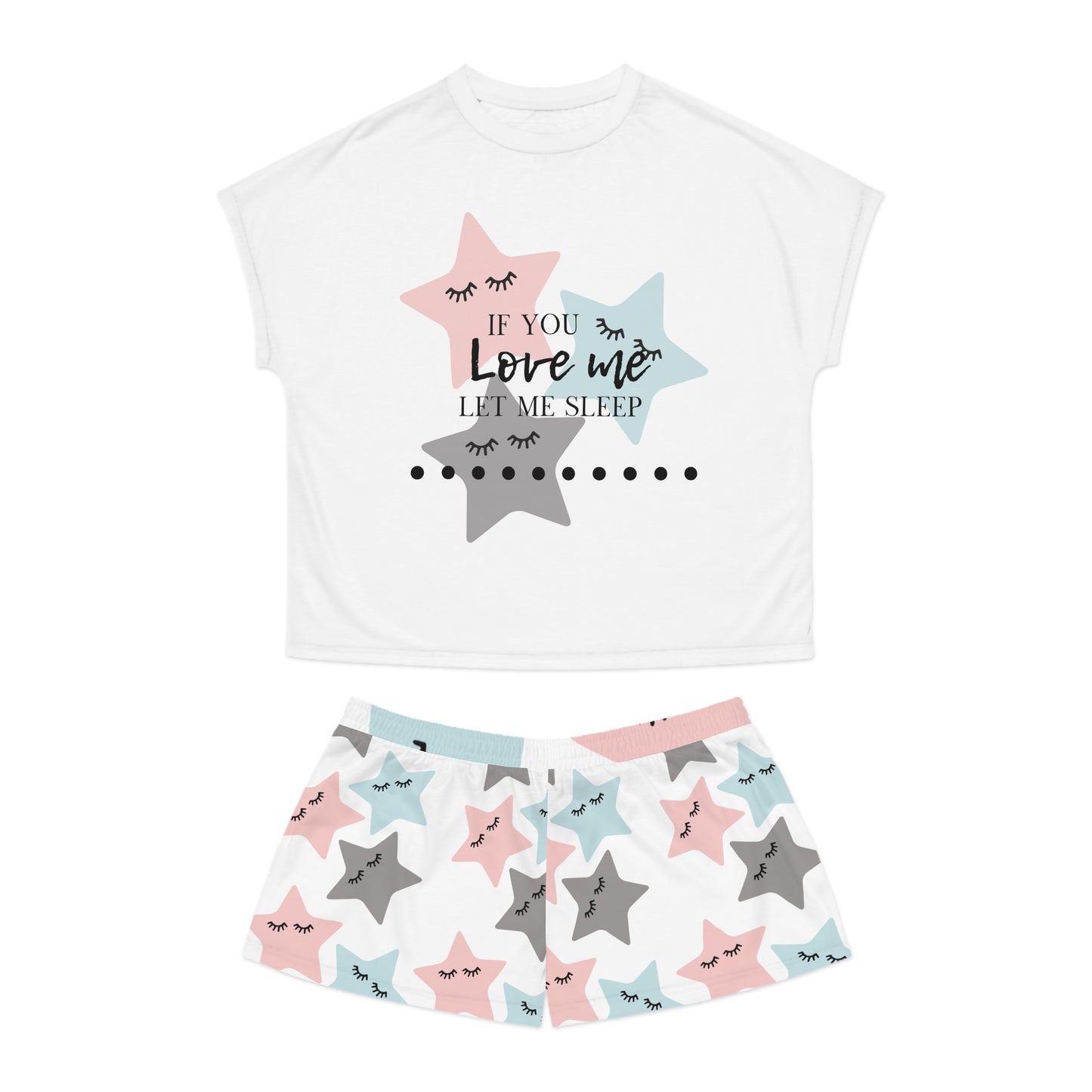 Let Me Sleep Women's Pajama Set - Short Sleepwear for Restful Nights - The Eggy's store