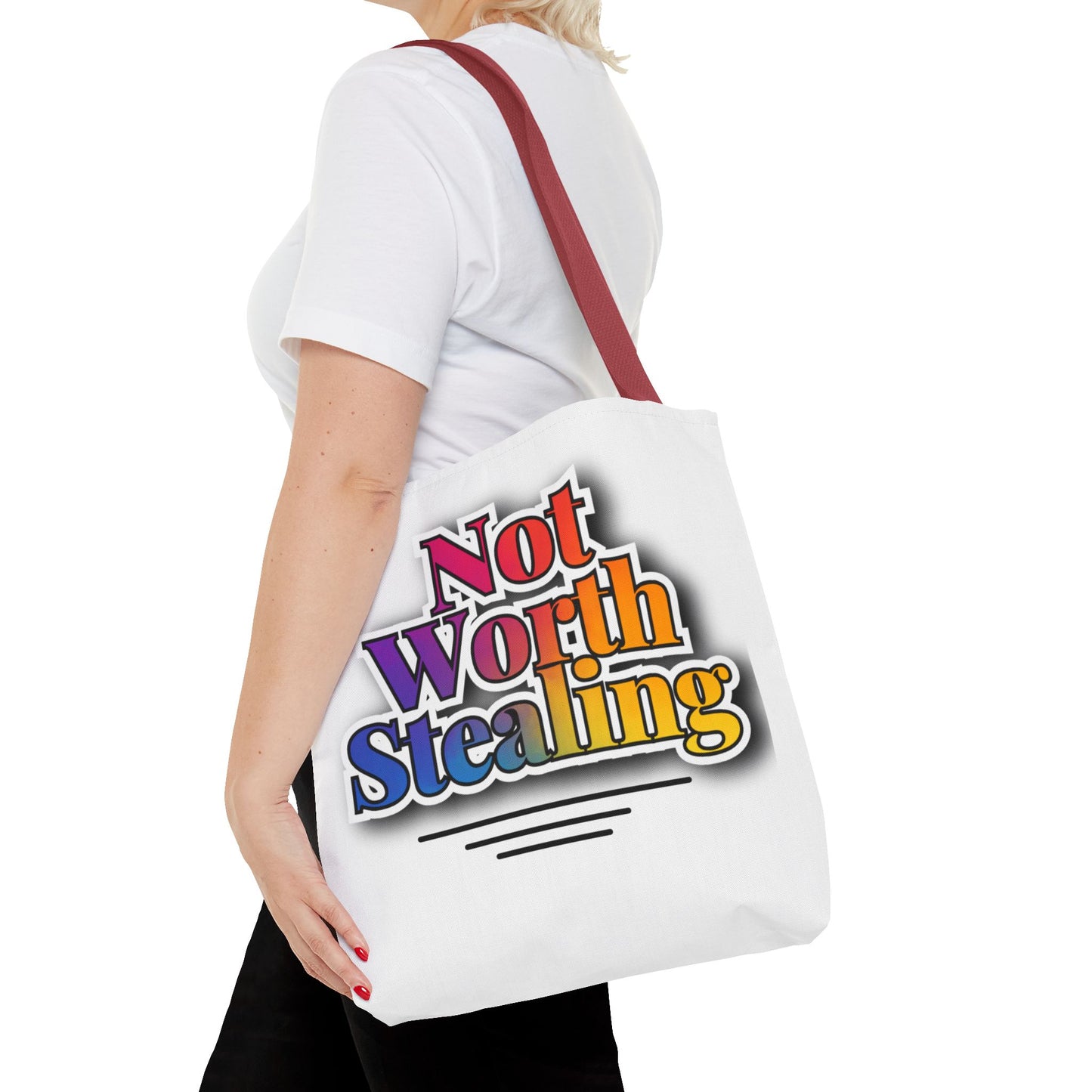 Not Worth Stealing Tote Bag - Unique and Fun Design - The Eggy's store