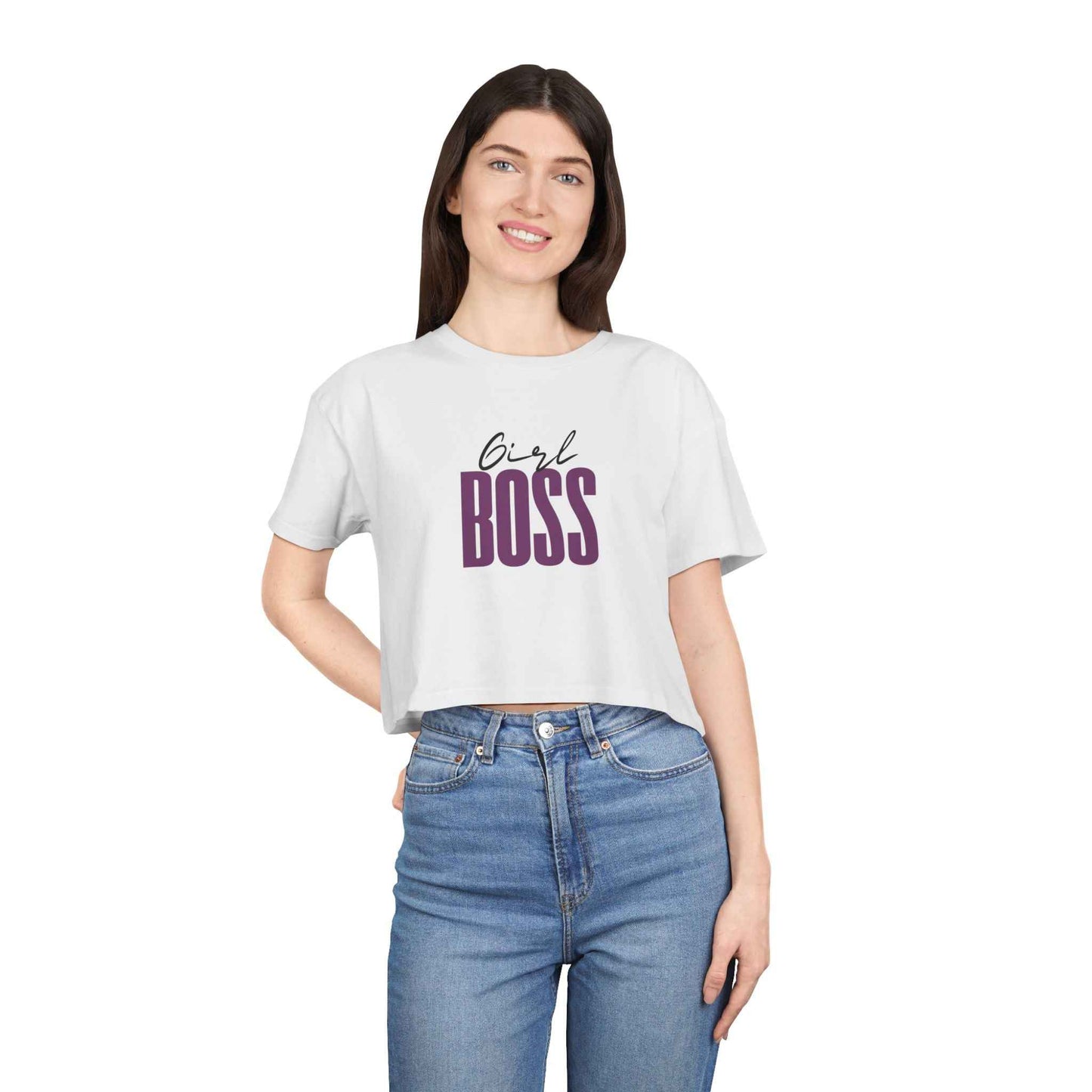 Girl Boss Adult Crop T-Shirt