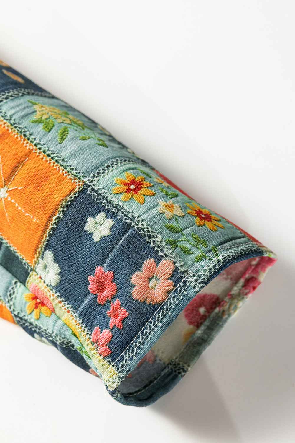 Floral Half Placket Collared V-Neck Blouse