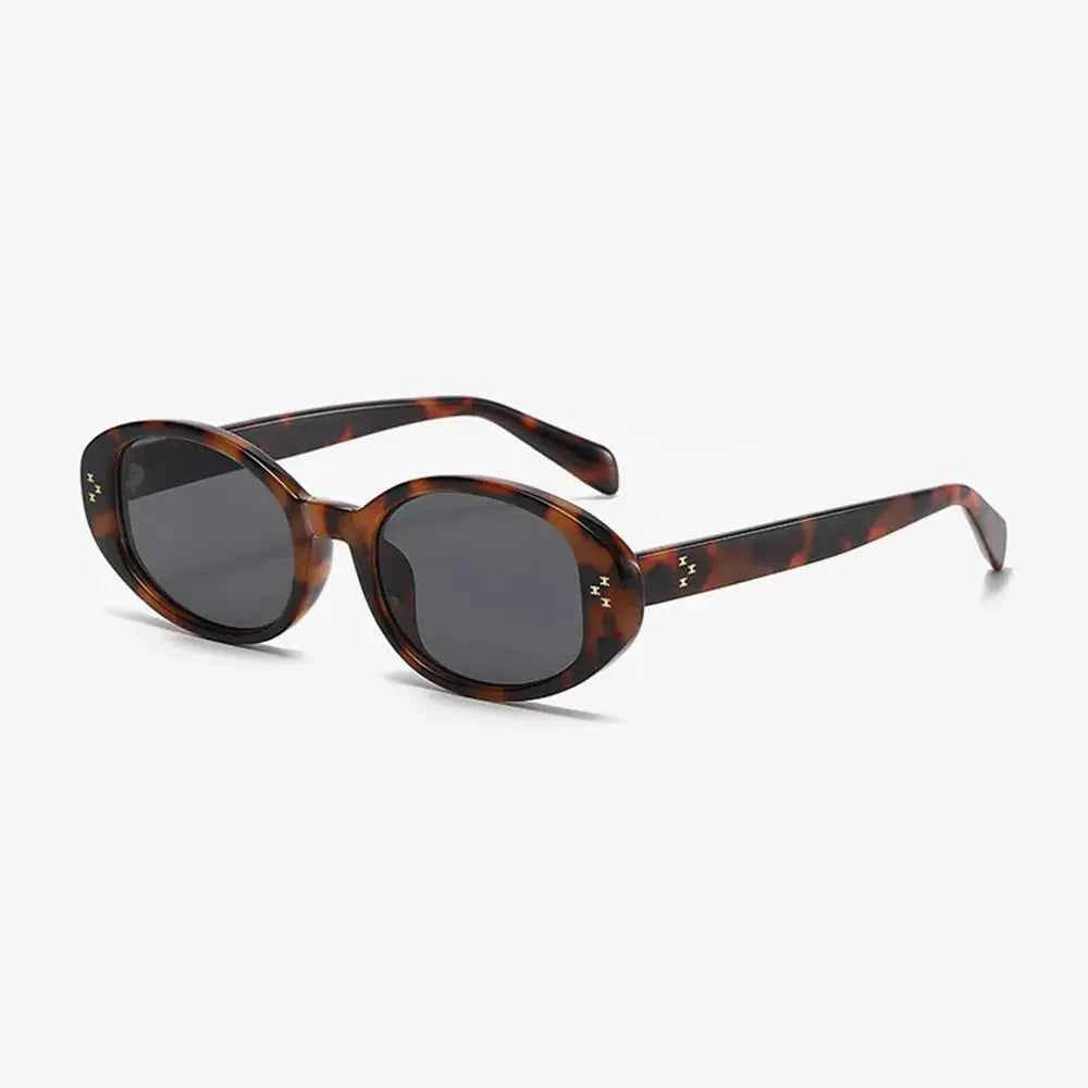 Tortoise Oval Polycarbonate UV400 Sunglasses