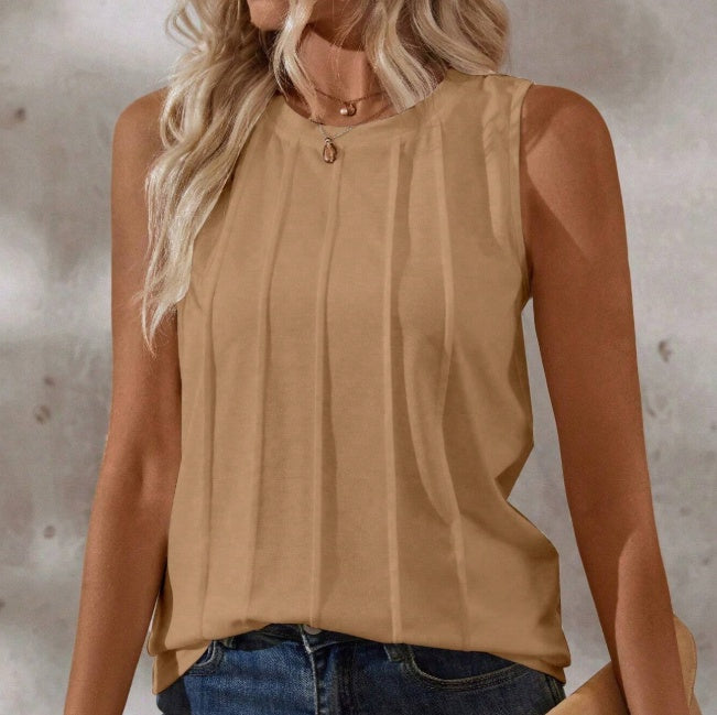 Summer Women's Blouse - Pleated Casual Design for Effortless Style - The Eggy's store