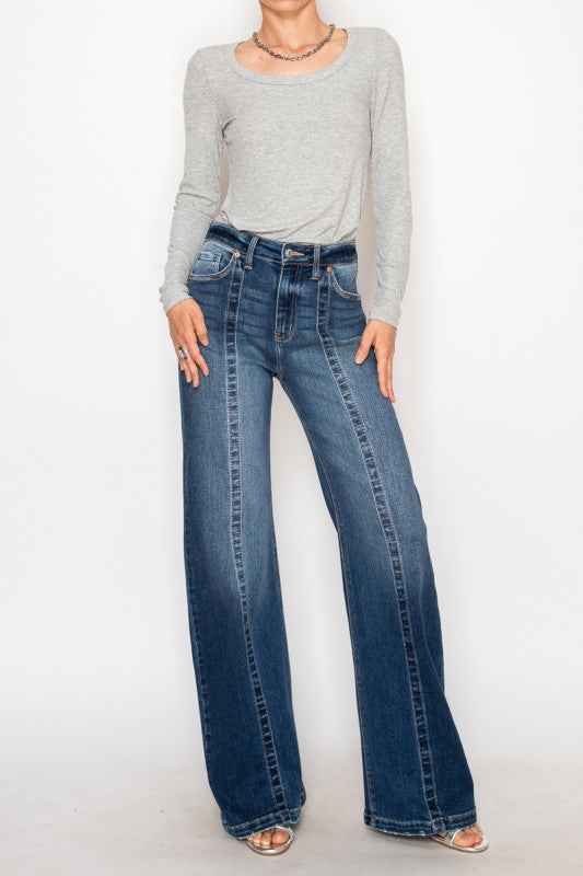 Eco Fabric High Rise Relaxed Flared Jeans