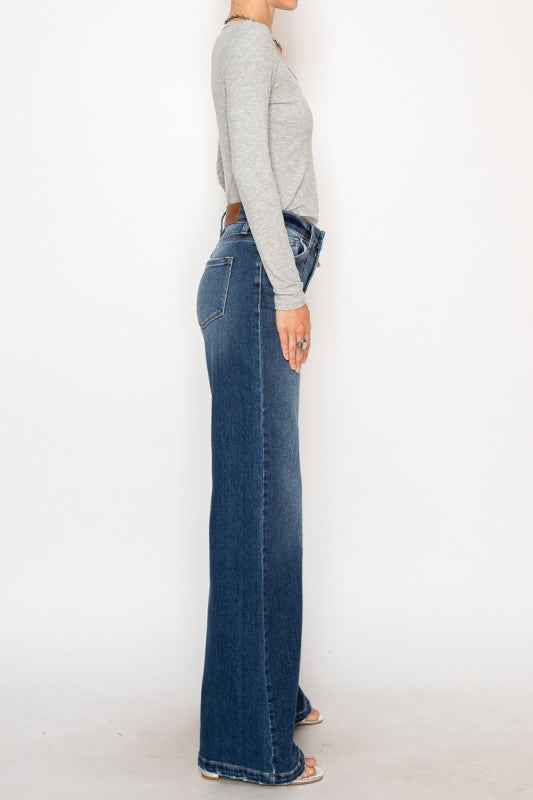 Eco Fabric High Rise Relaxed Flared Jeans