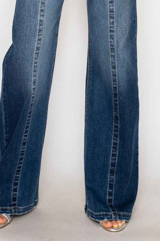 Eco Fabric High Rise Relaxed Flared Jeans