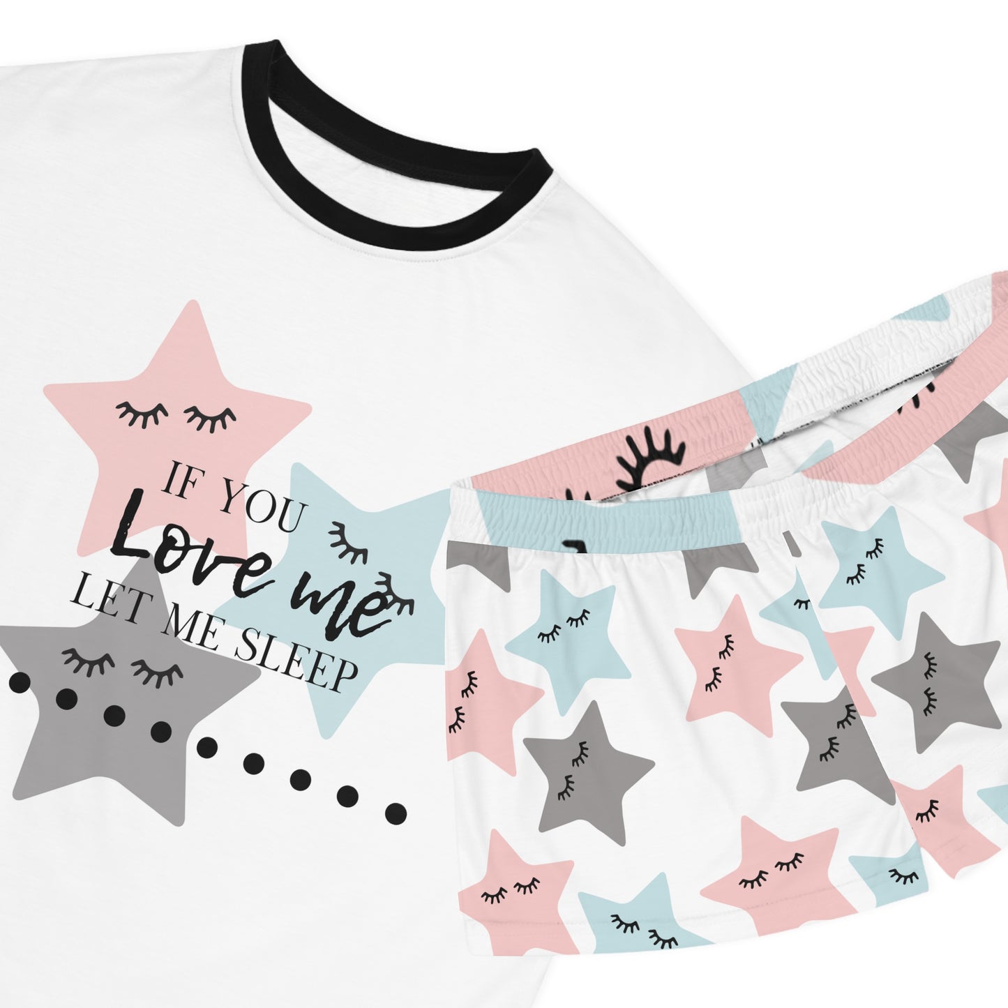 Let Me Sleep Women's Pajama Set - Short Sleepwear for Restful Nights - The Eggy's store