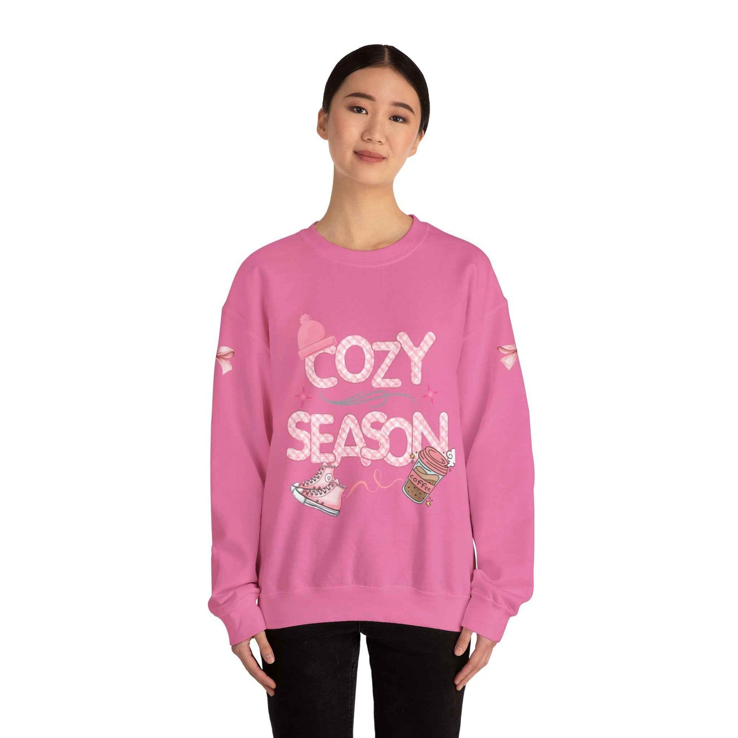 Pink Cozy Adult Sweatshirt - Comfortable Crewneck Women's Top