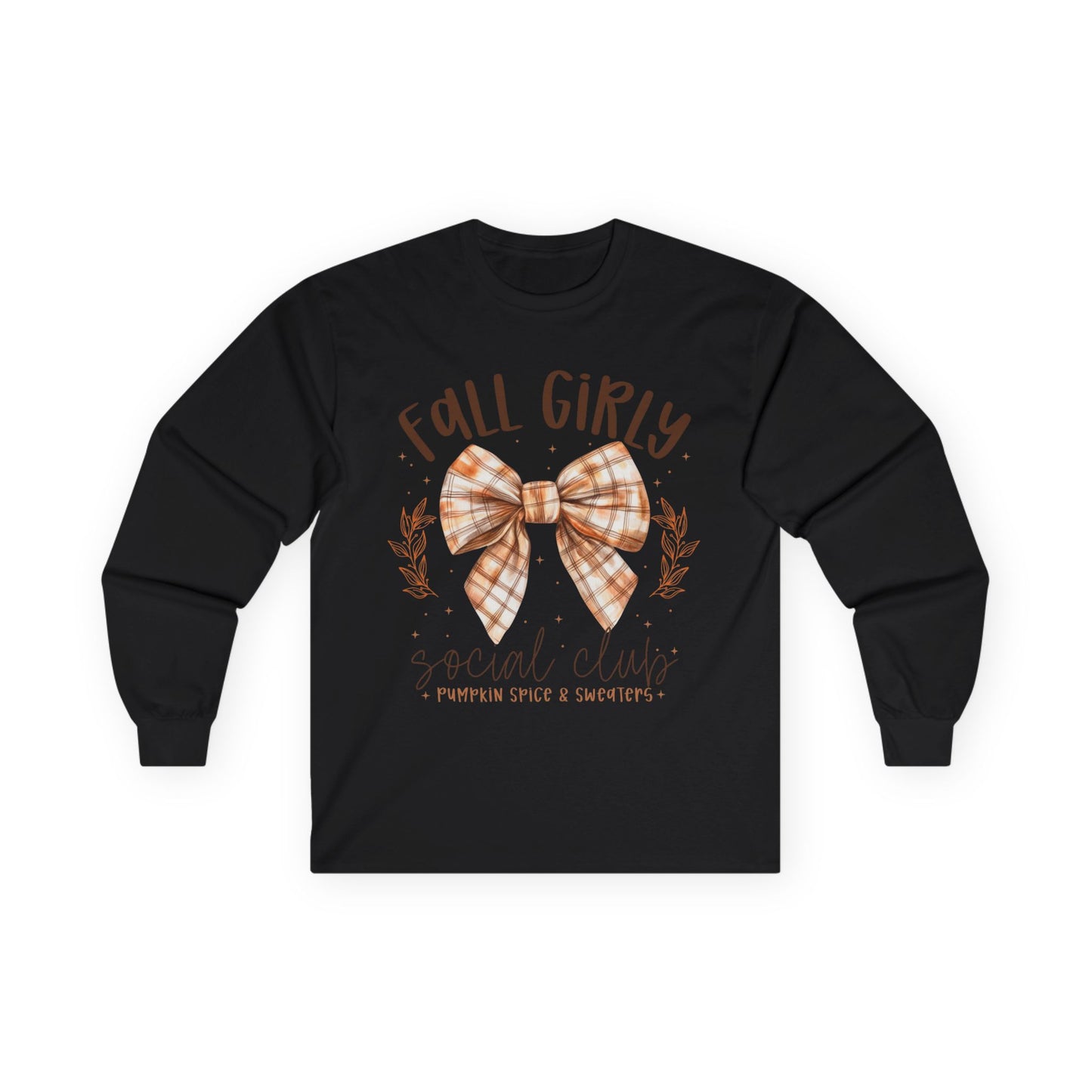 Fall Girly Long Sleeve Women's T-shirt for Cozy Autumn Days, Perfect for Pumpkin Spice Lovers, Casual Outing, Gift Idea