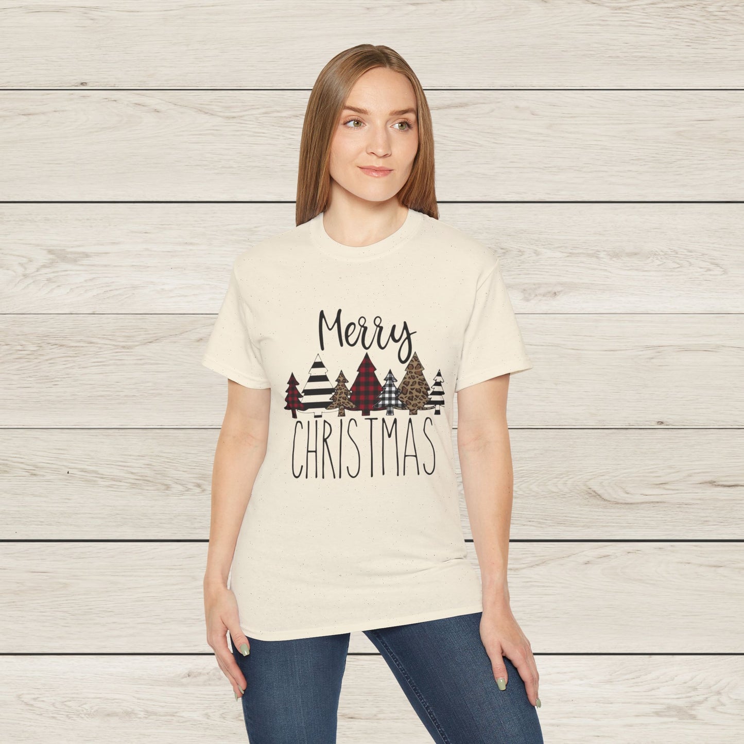 Merry Christmas Unisex Tee, Holiday Shirt, Christmas Gift, Cozy Casual Wear, Seasonal Fashion, Winter Apparel