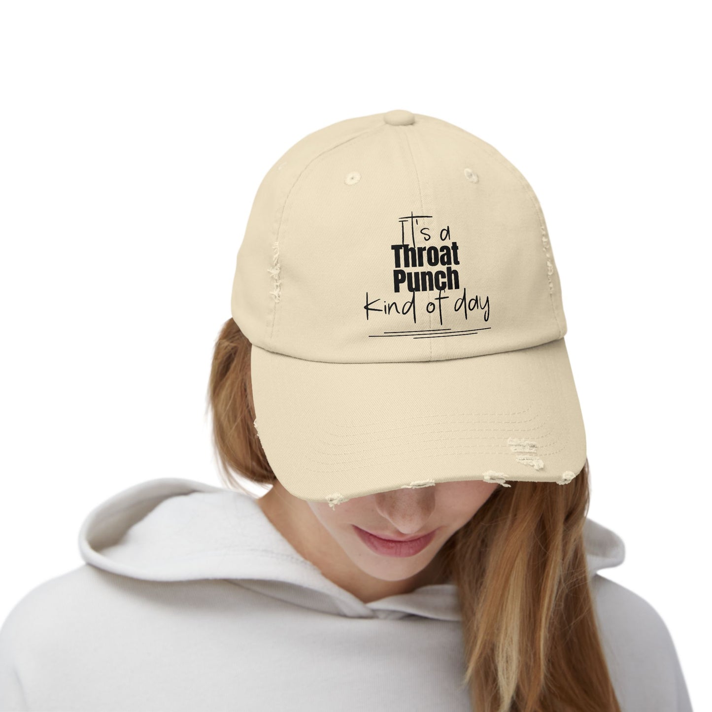 Throat Punch Hat: Unisex Distressed Cap - The Eggy's store
